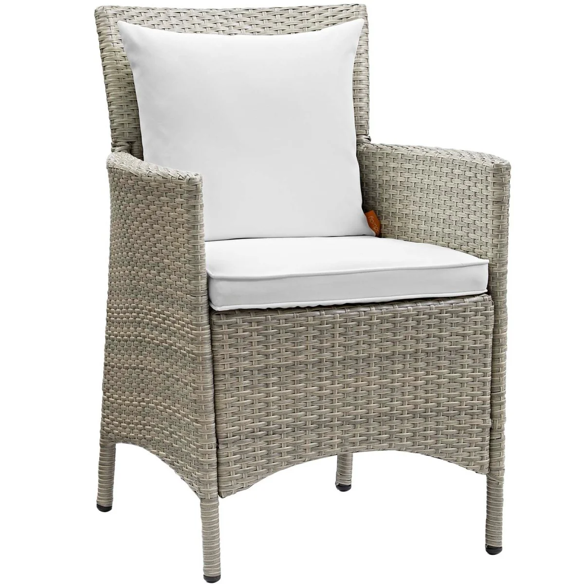 34" Wicker Rattan Outdoor Dining Armchair for Patio, Deck and Garden Seating - Image 13
