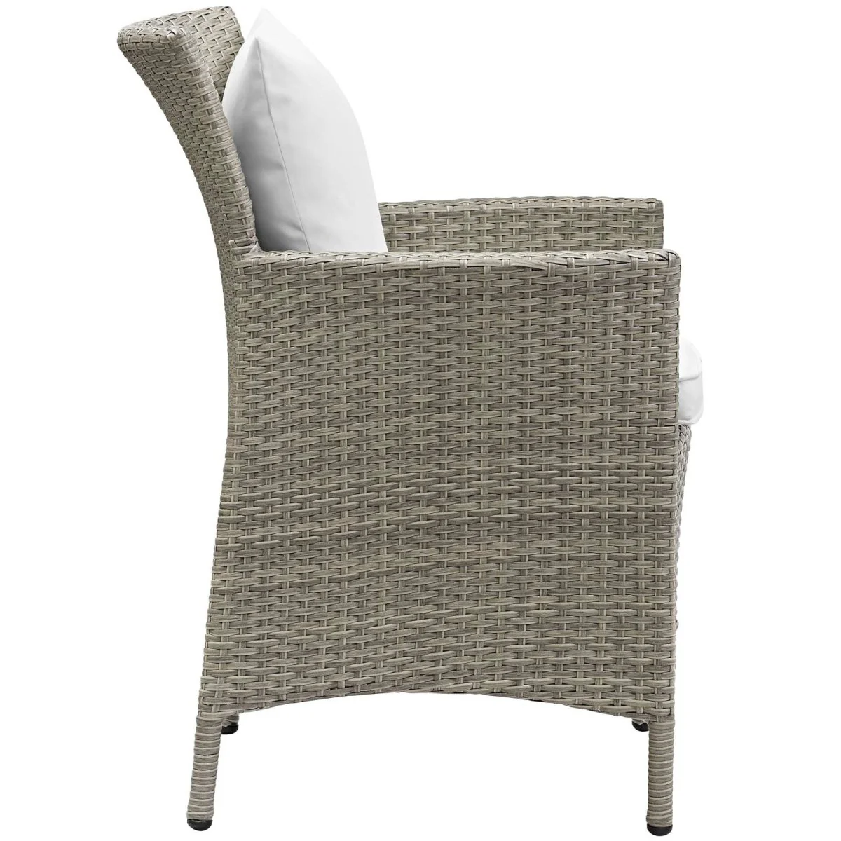 34" Wicker Rattan Outdoor Dining Armchair for Patio, Deck and Garden Seating - Image 14