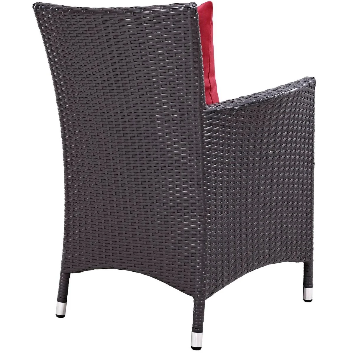34" Wicker Rattan Outdoor Dining Armchair Set of 4 for Patio, Garden, Poolside Seating - Image 9