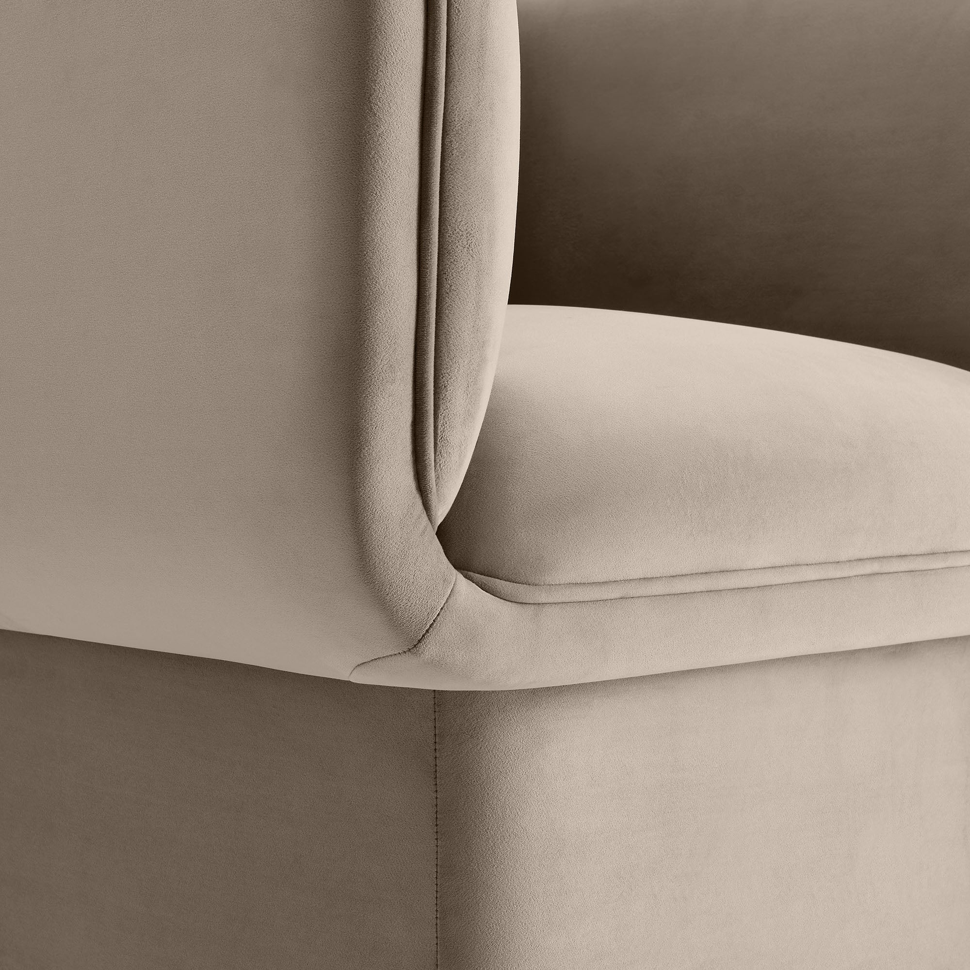 35 Inch Square Performance Velvet Accent Armchair - Image 6