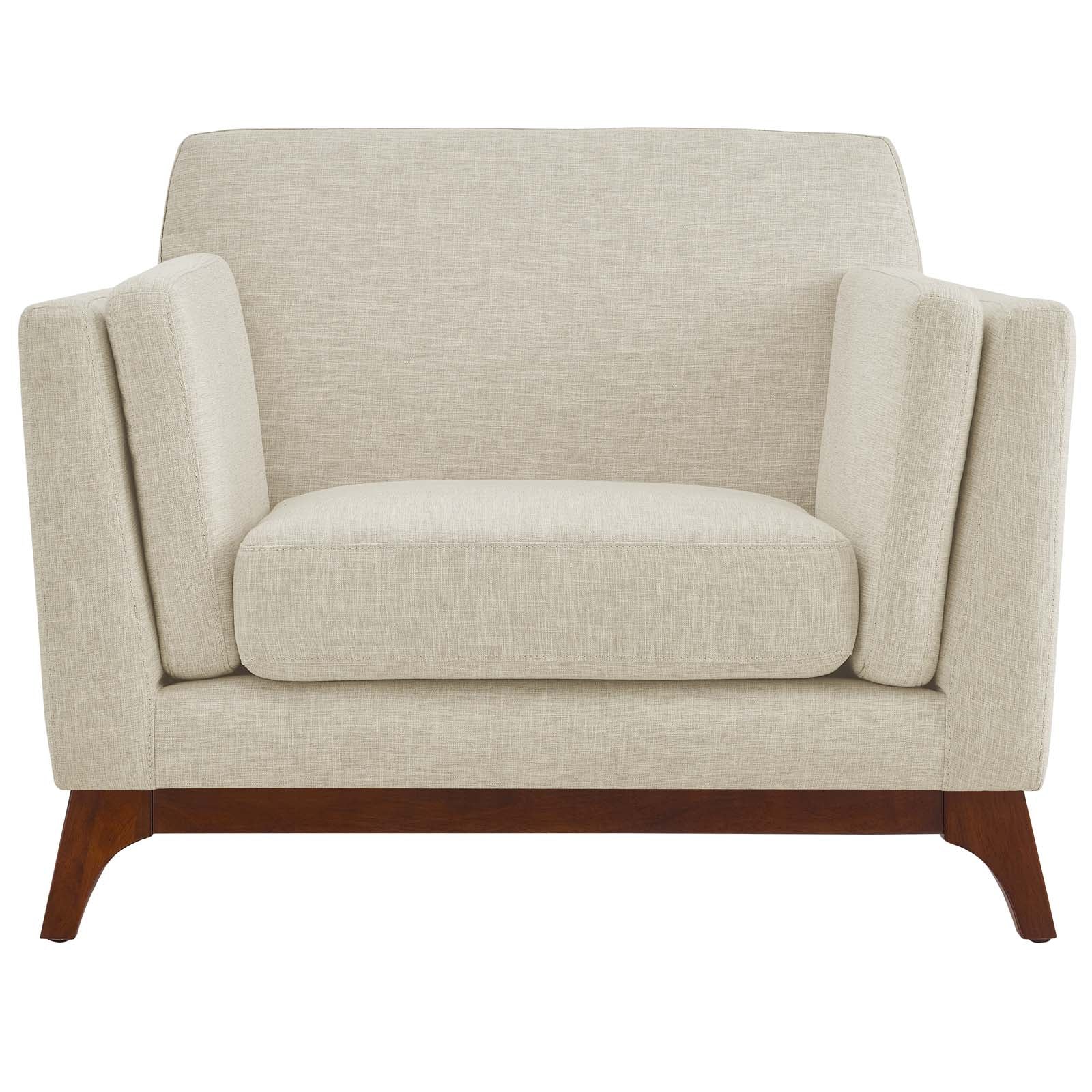 35 Inch Upholstered Fabric Armchair - Image 4