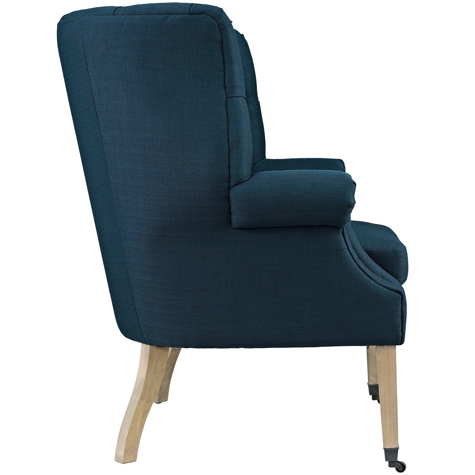 35 Inch Upholstered Fabric Lounge Chair with Front-Leg Casters - Image 2