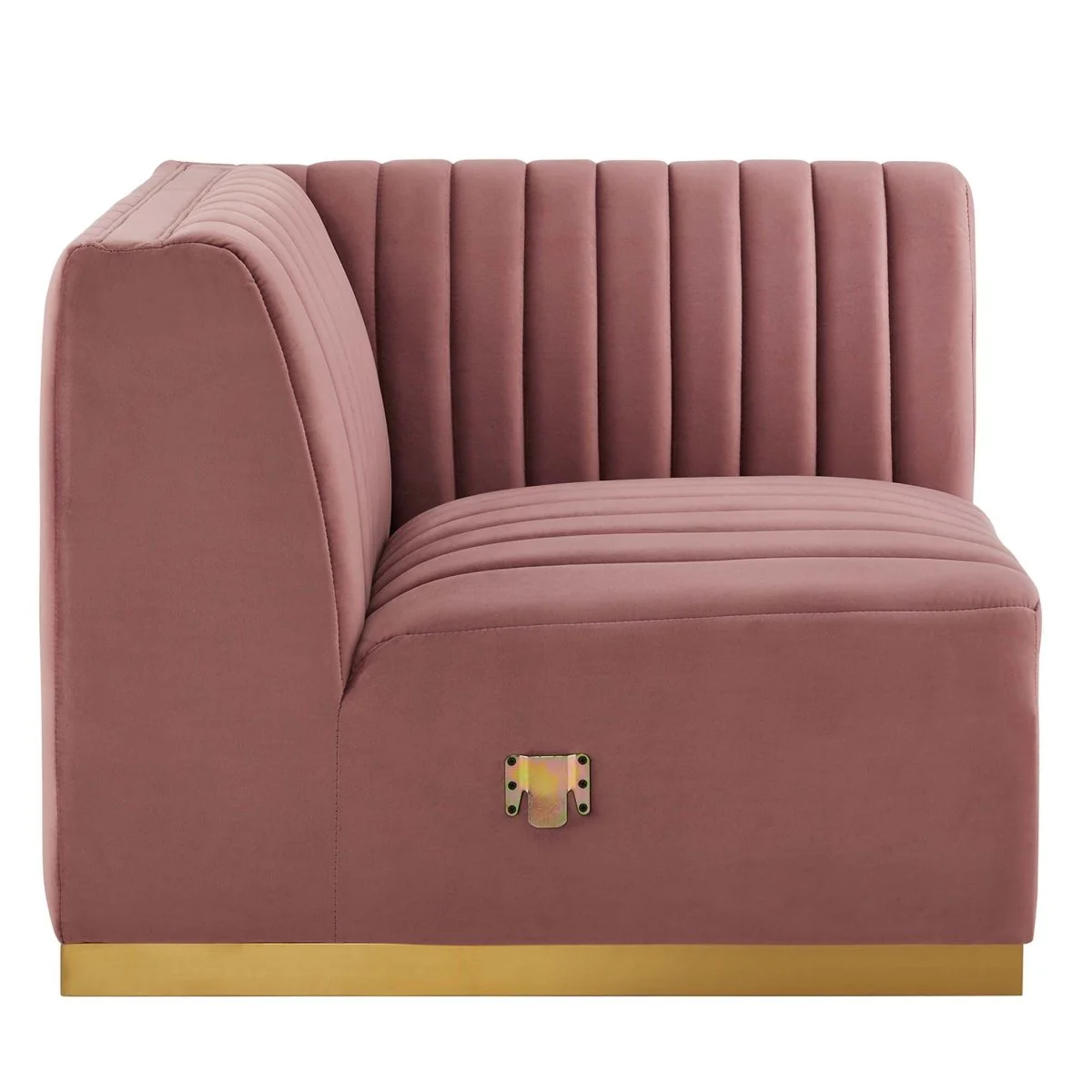 36.5 Inch Channel Tufted Performance Velvet Right Corner Chair - Image 9