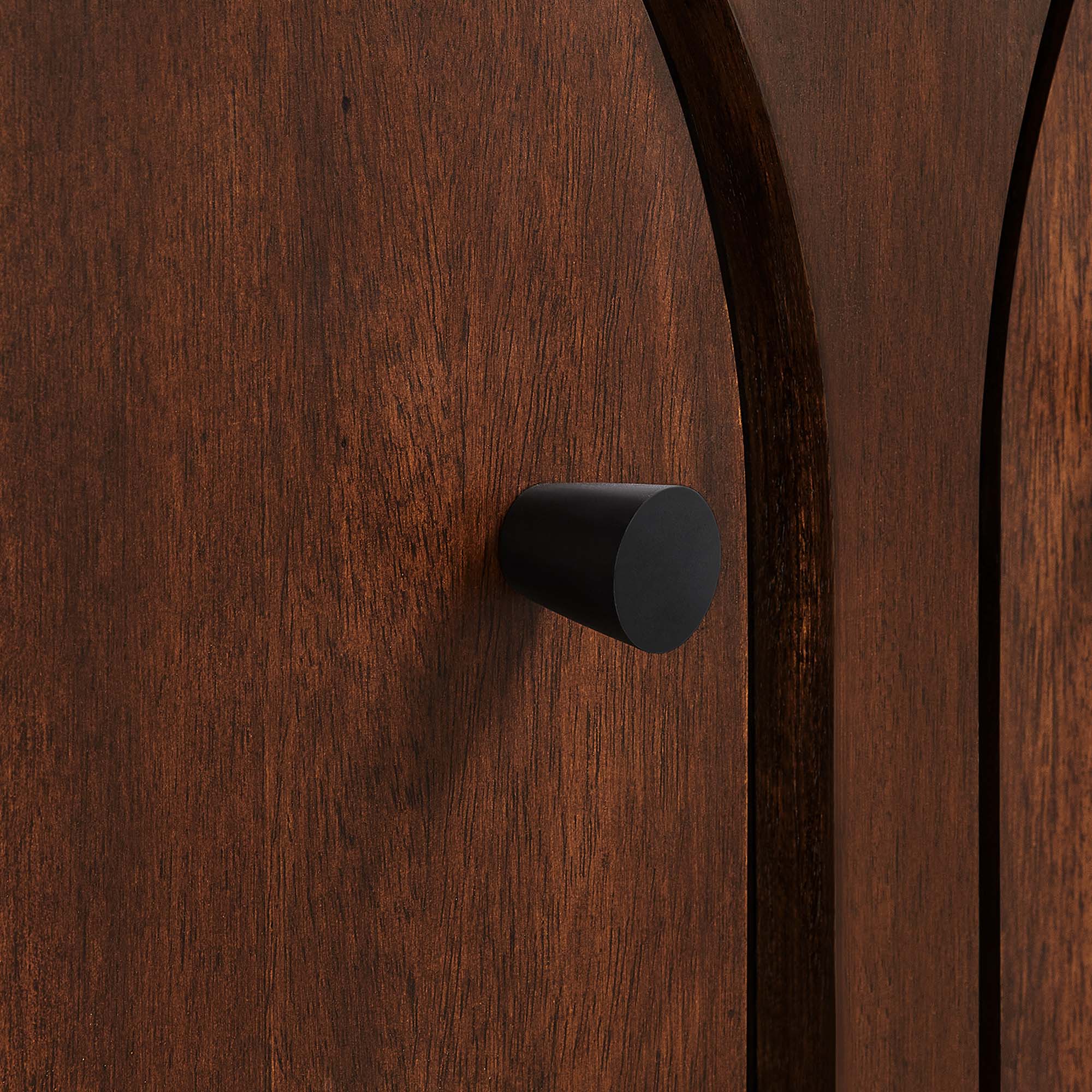 36 Inch 2-Door Arched Storage Cabinet with Mango Wood Veneer - Image 13