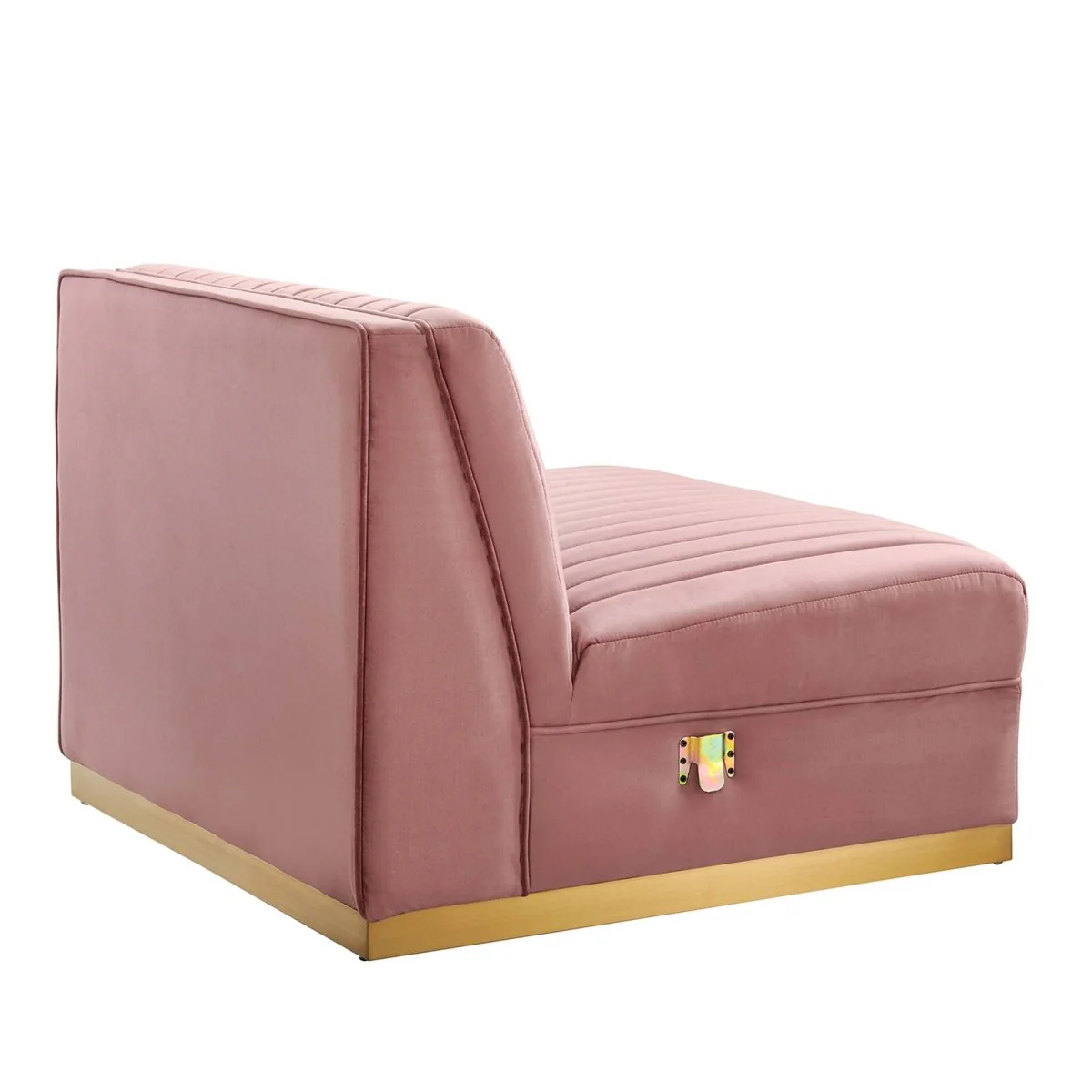 36 Inch Channel Tufted Performance Velvet Armless Modular Chair - Image 10