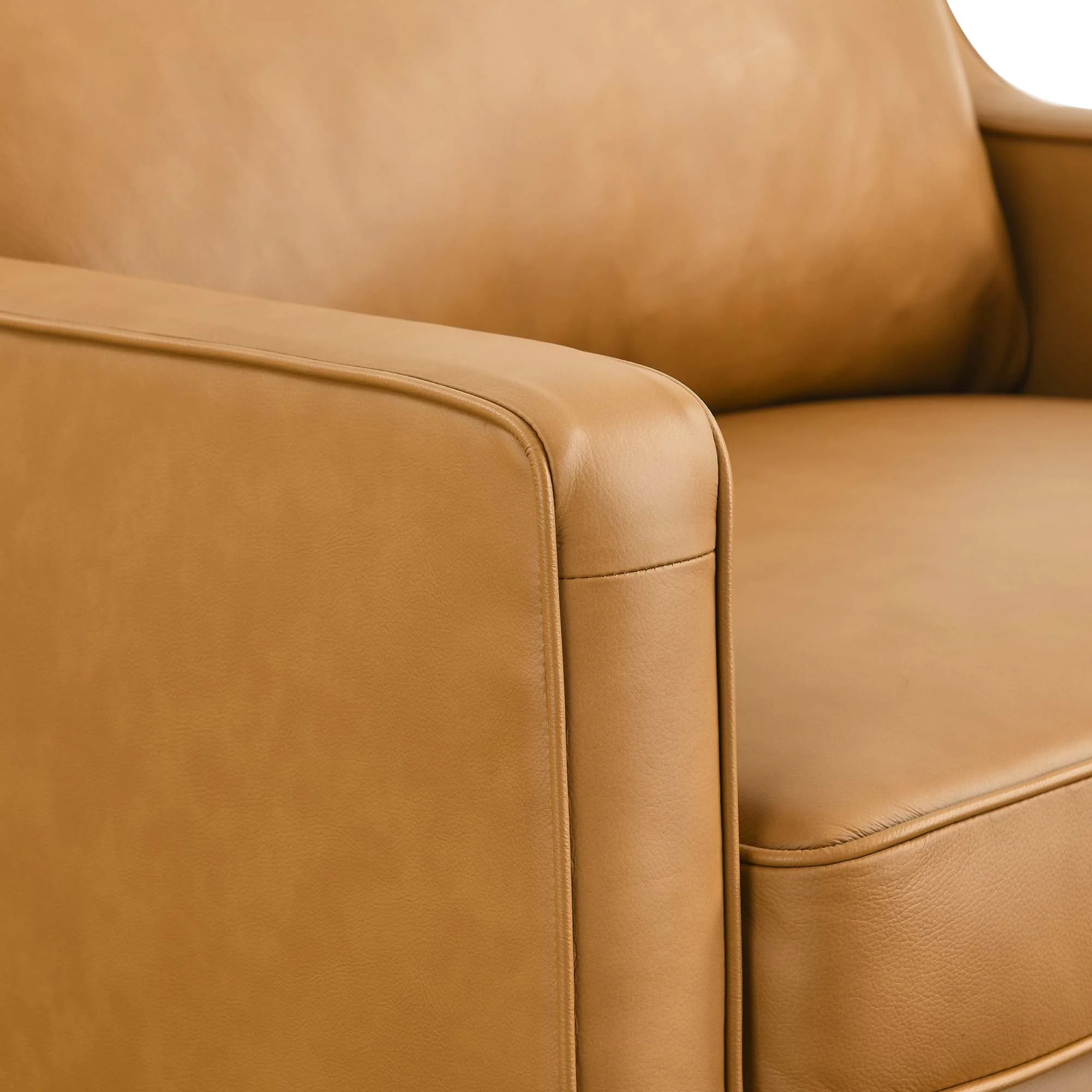 36 Inch Genuine Top-Grain Leather Accent Armchair - Image 11