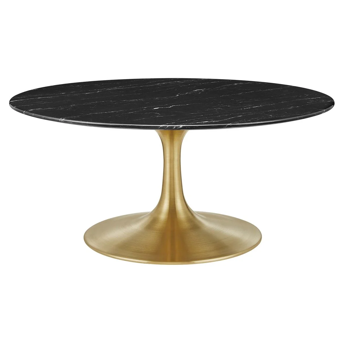 36 Inch Round Artificial Marble Pedestal Coffee Table - Image 21