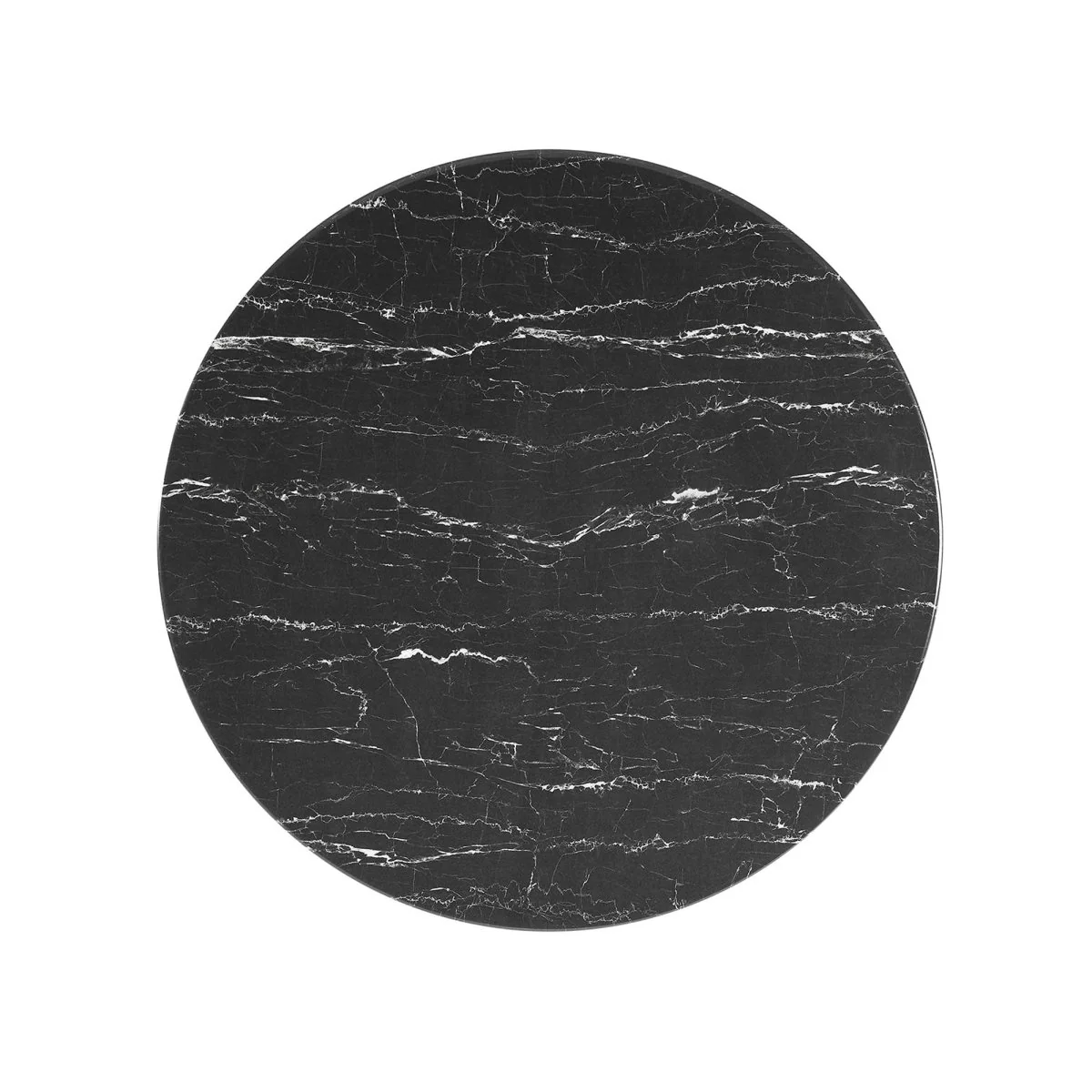 36 Inch Round Artificial Marble Pedestal Coffee Table - Image 5