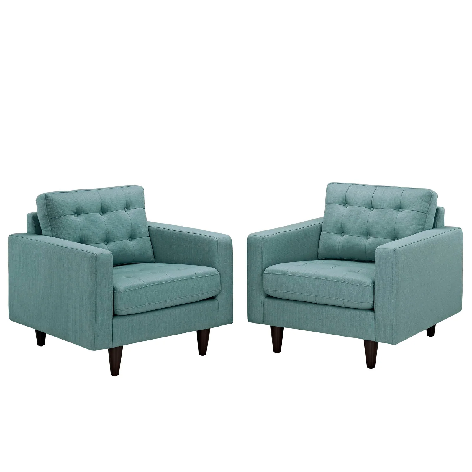 36 Inch Upholstered Fabric Button Tufted Armchair Set of 2 - Image 11