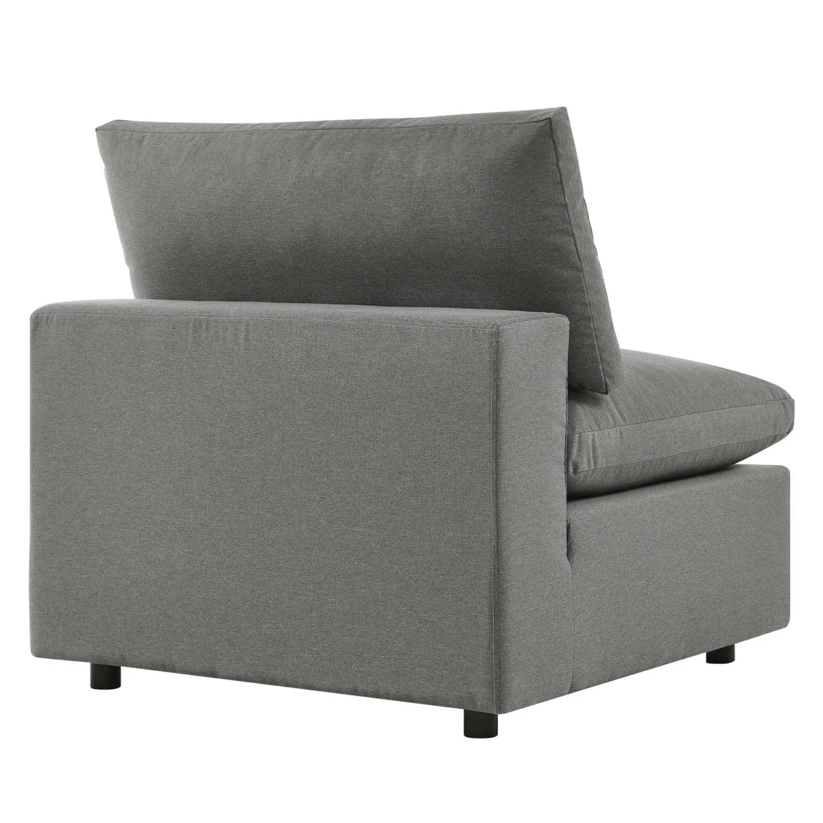 36" Overstuffed Outdoor Patio Armless Chair with Deep Cushioned Seat and Weather-Resistant - Image 11