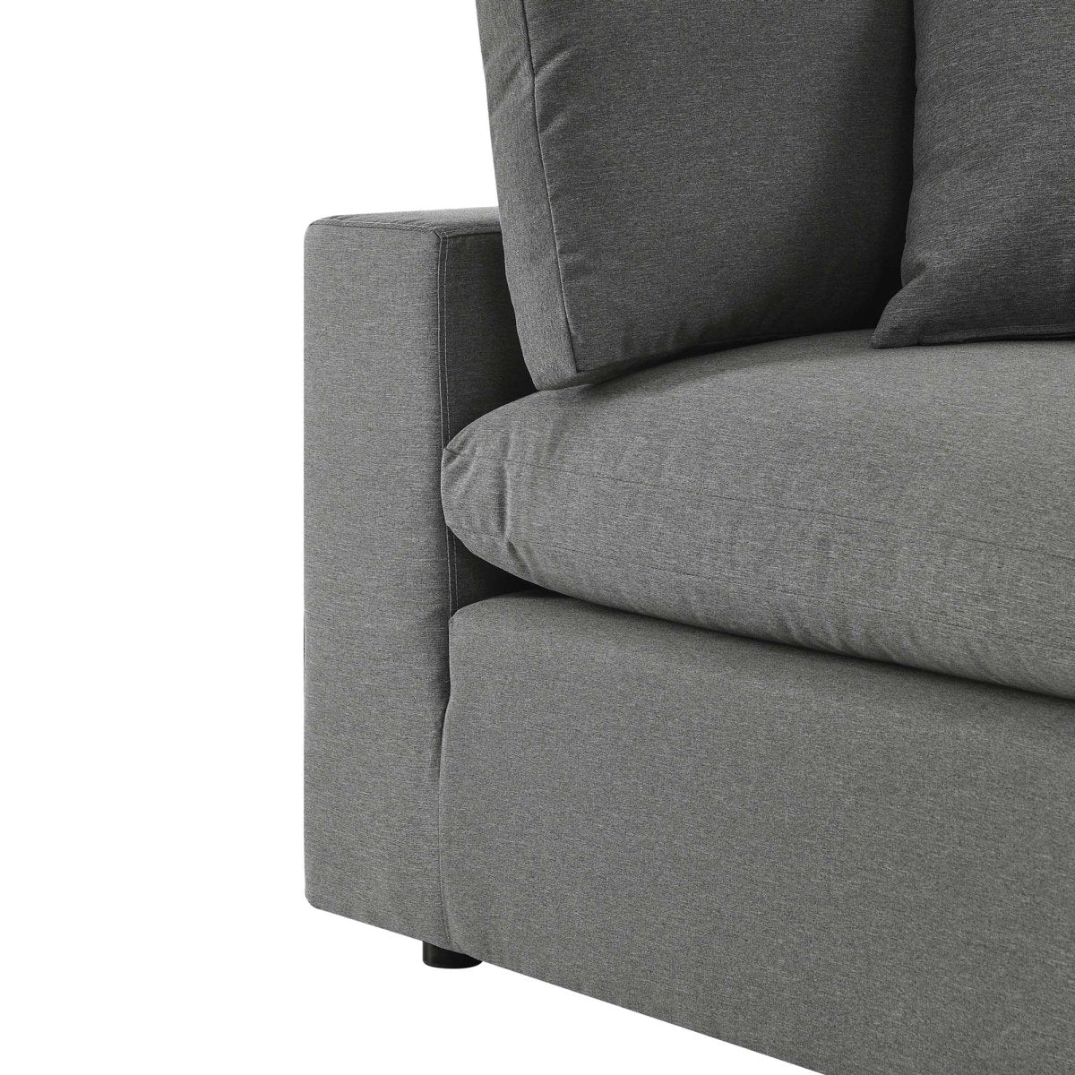36" Overstuffed Outdoor Patio Armless Chair with Deep Cushioned Seat and Weather-Resistant - Image 13