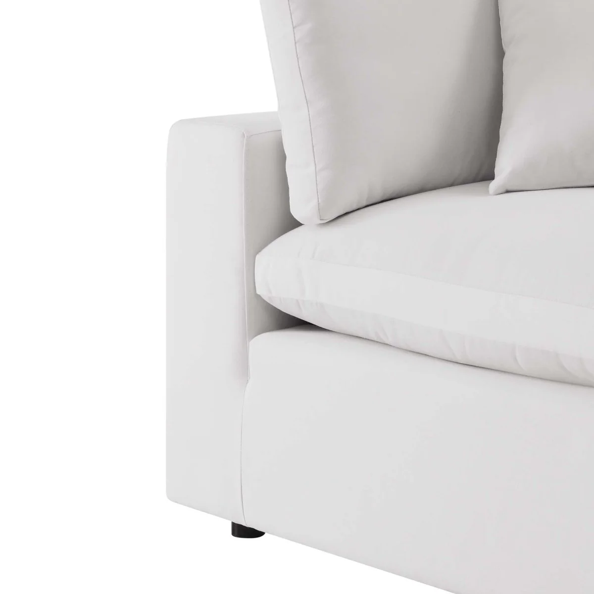 36" Overstuffed Outdoor Patio Armless Chair with Deep Cushioned Seat and Weather-Resistant - Image 6