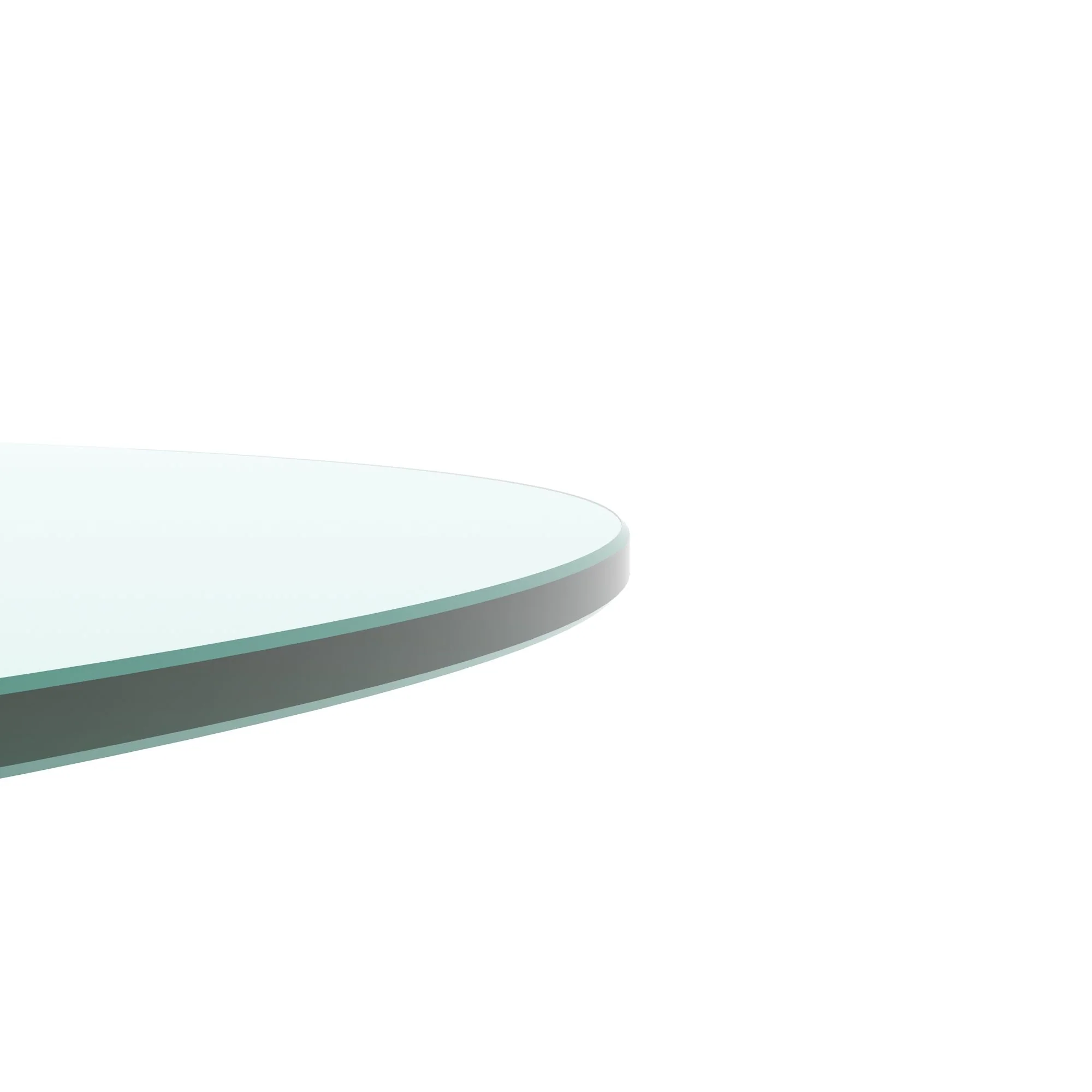 36" Round Tempered Glass Table Top Clear Glass 1 / 4" Thick Flat Polished Edge - Transparent - Image 4