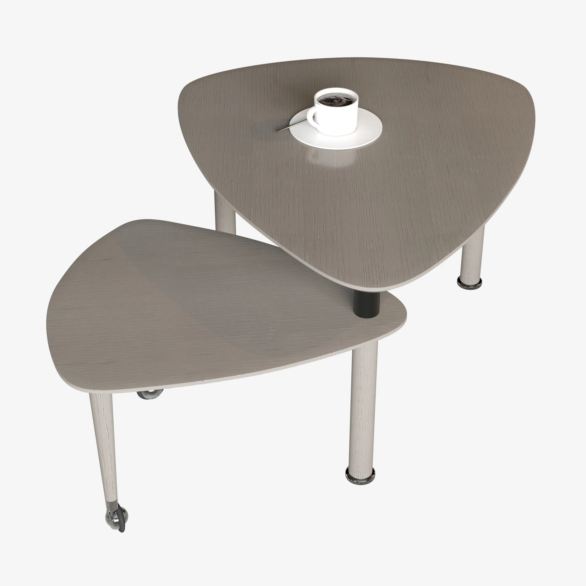 360 Degree Rotatable Coffee Table With Solid Legs - Image 22