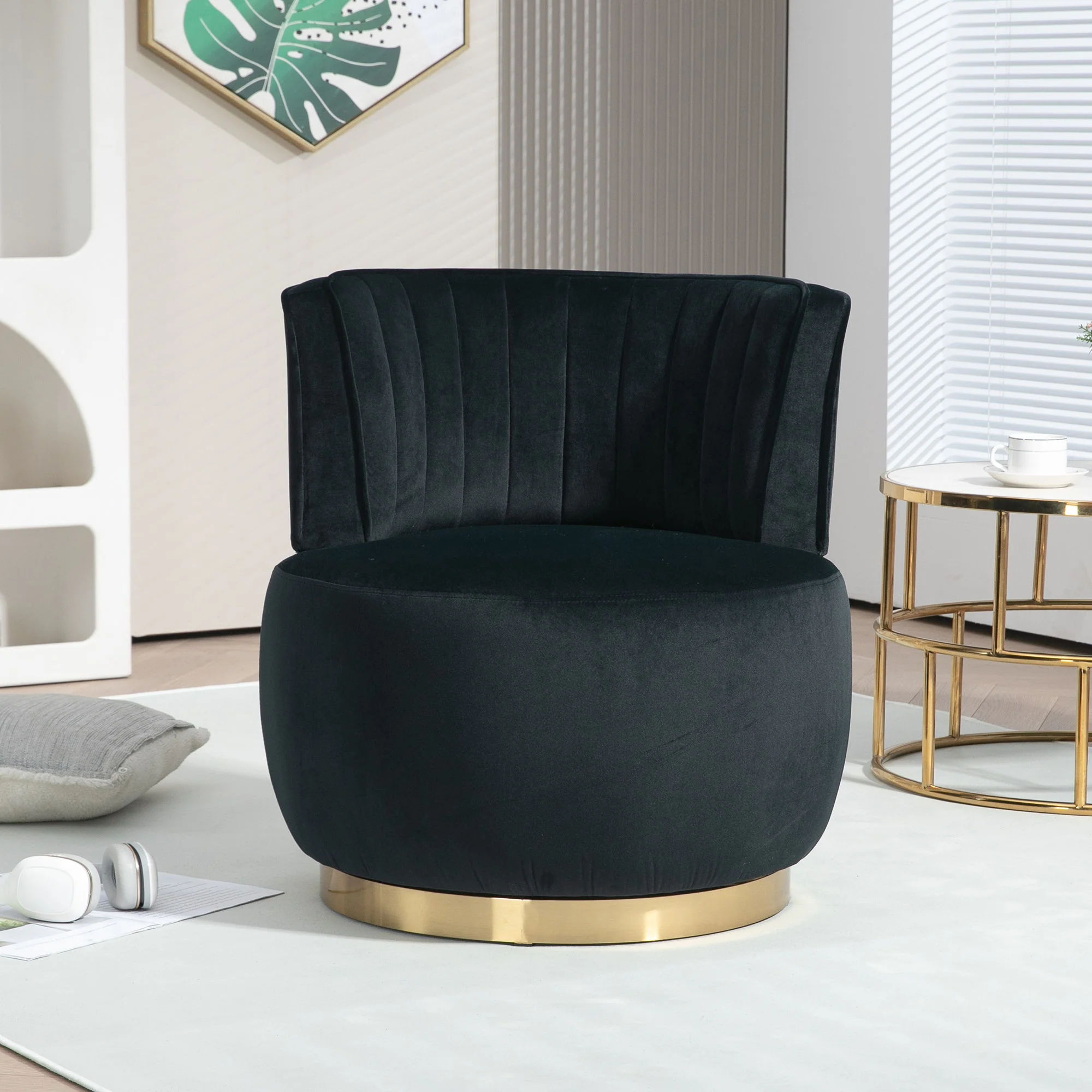 360 Degree Swivel Cuddle Barrel Accent Sofa Chair - Image 54