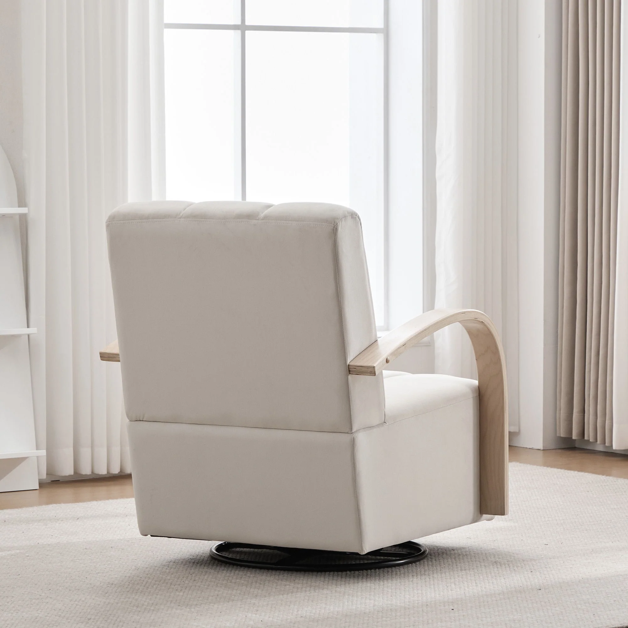 360° Swivel Accent Chair With Armrests - Image 15