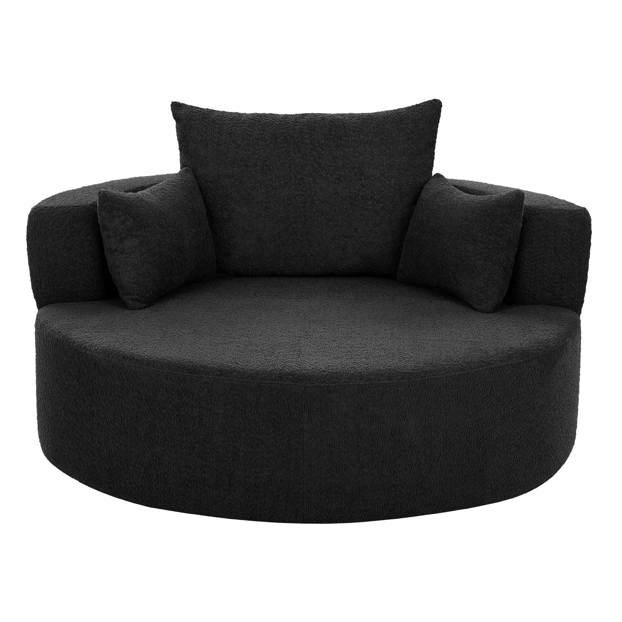 360° Swivel Chair Accent Barrel Chair With Removable Pillows - Image 2