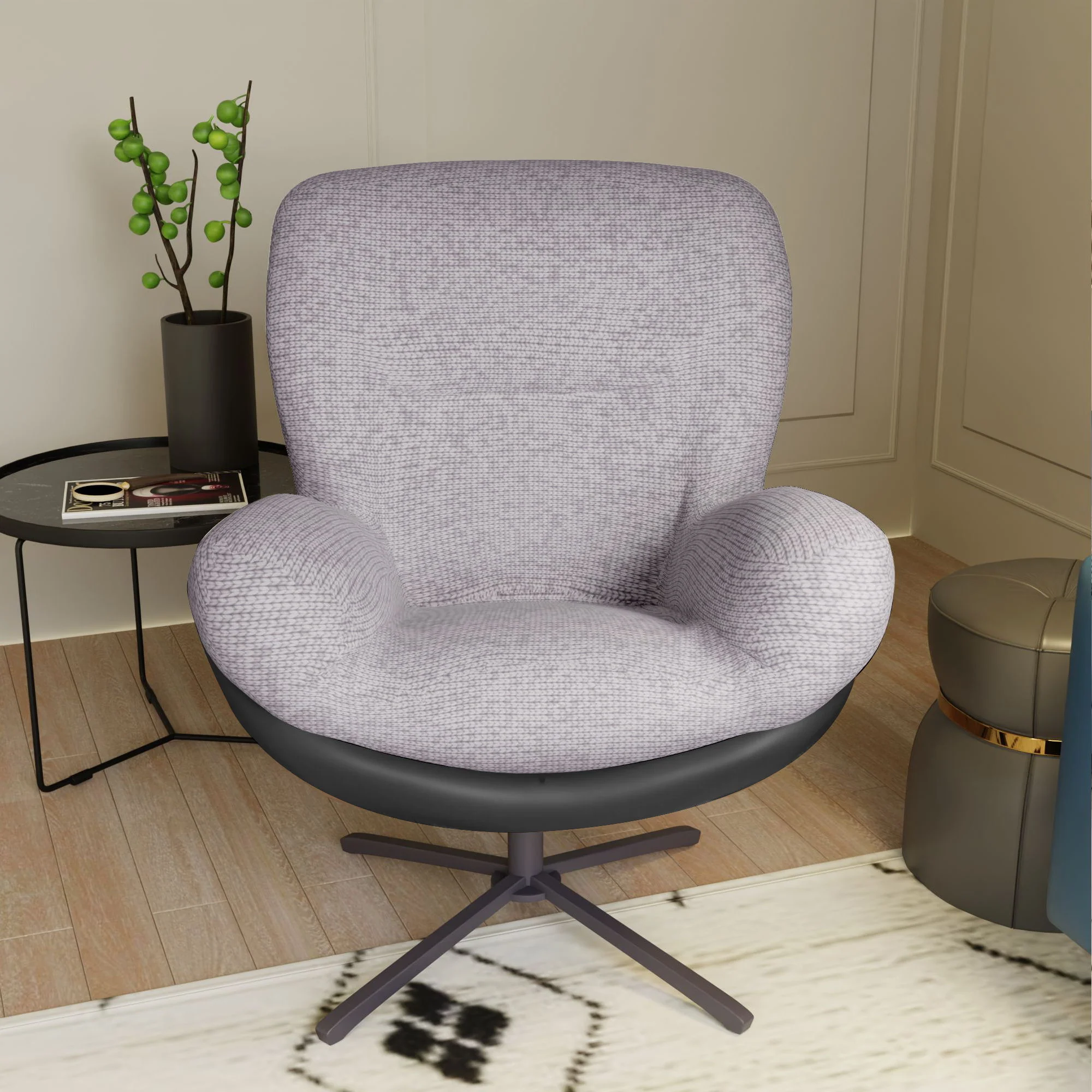 360° Swivel Office Chair, No Wheels - Image 29