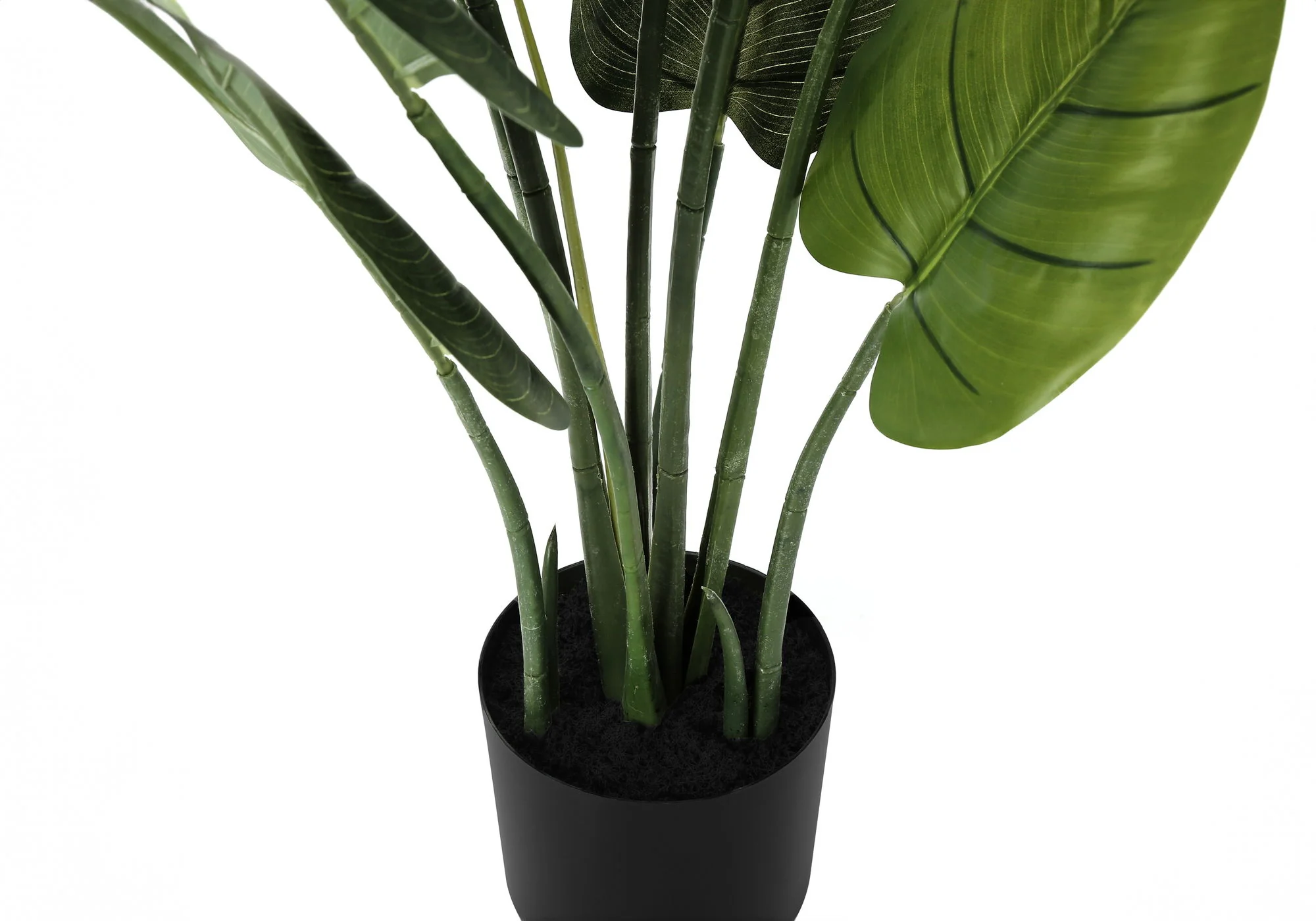 37" Tall, Artificial Plant, Aureum Tree, Indoor, Faux, Fake, Floor, Greenery, Potted, Real Touch, Decorative - Green / Black - Image 3