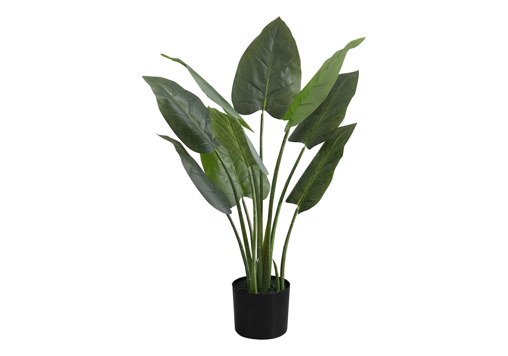 37" Tall, Artificial Plant, Aureum Tree, Indoor, Faux, Fake, Floor, Greenery, Potted, Real Touch, Decorative - Green / Black - Image 5