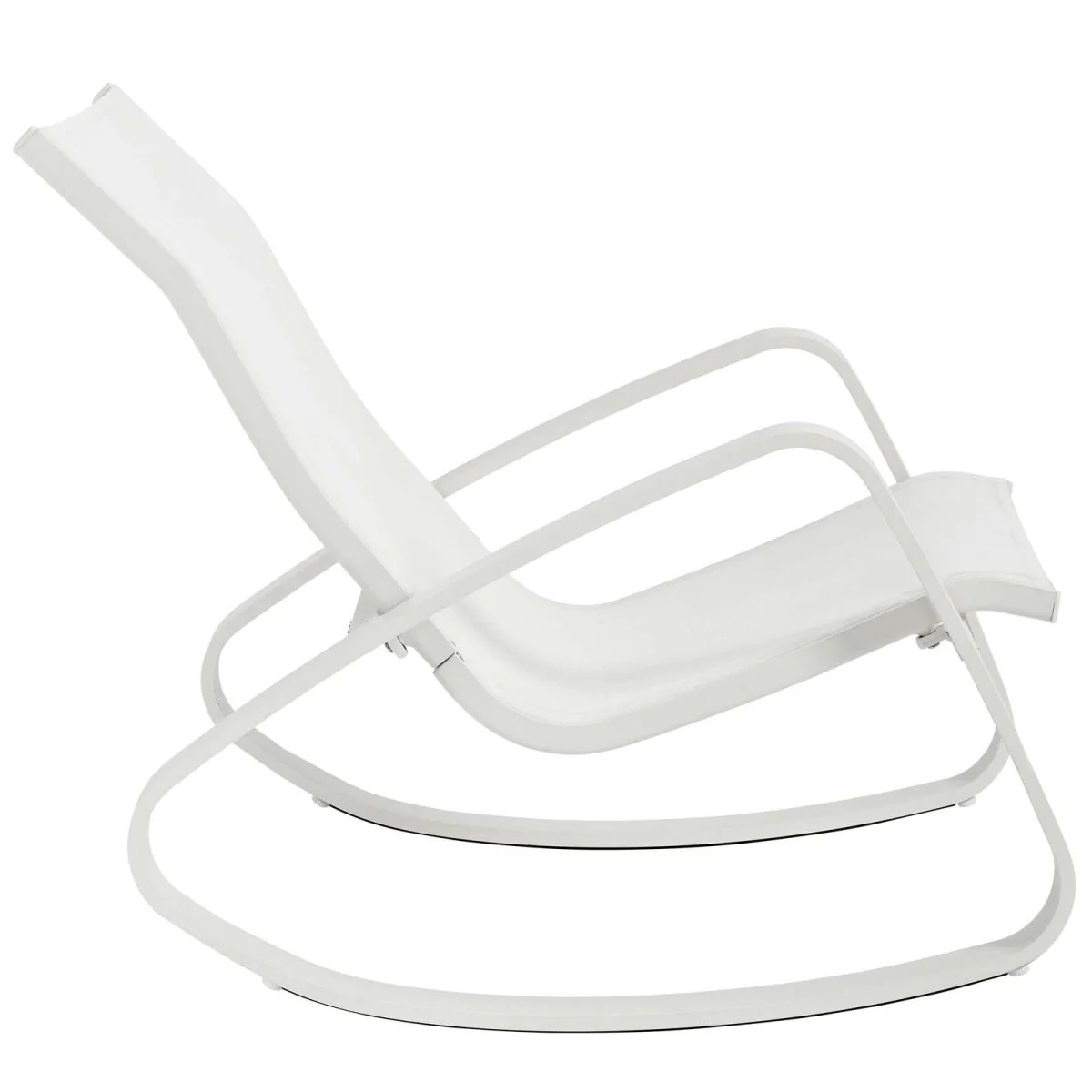 38” Aluminum Mesh Sling Rocking Outdoor Lounge Chair for Patio and Lawn - Image 15