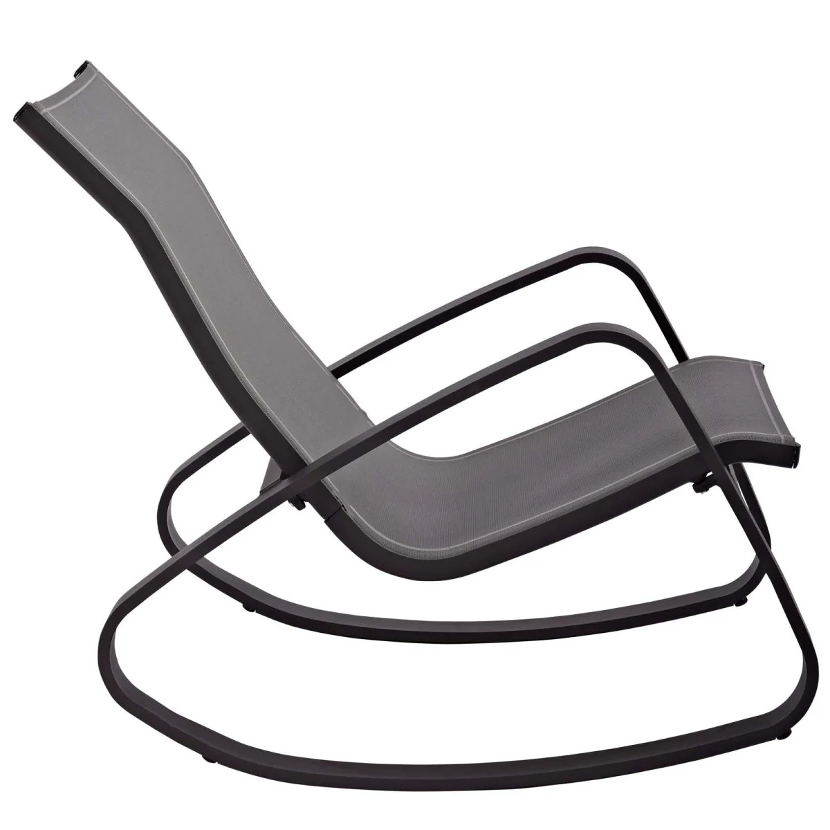 38” Aluminum Mesh Sling Rocking Outdoor Lounge Chair for Patio and Lawn - Image 9