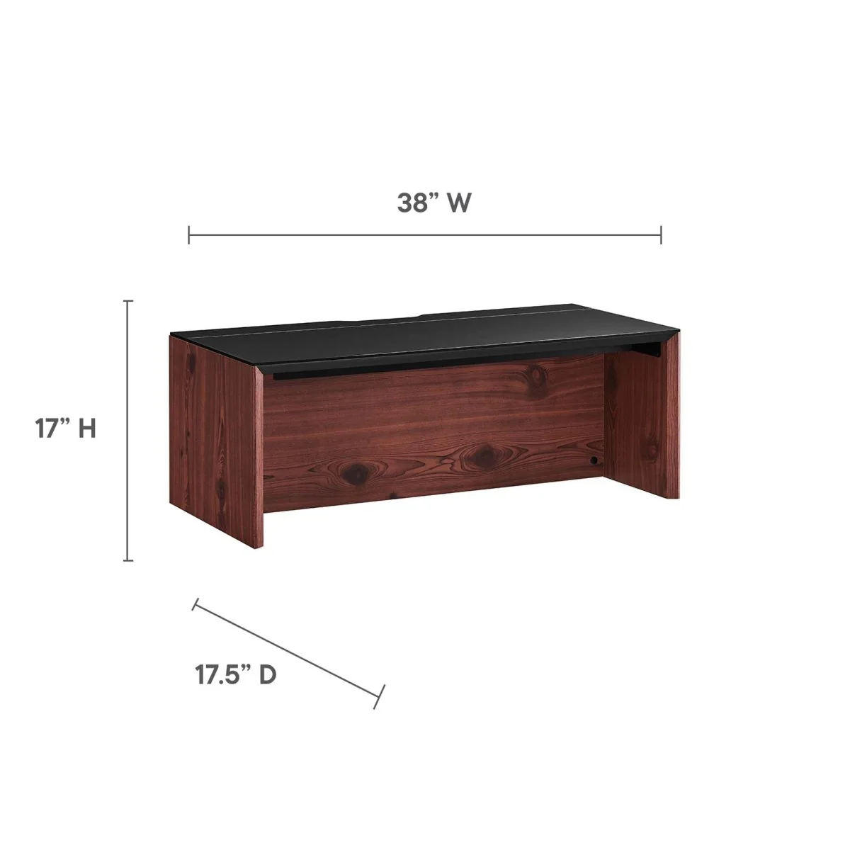 38" Wall-Mount Office Desk with Cabinet and Shelf for Home or Small Spaces - Image 4