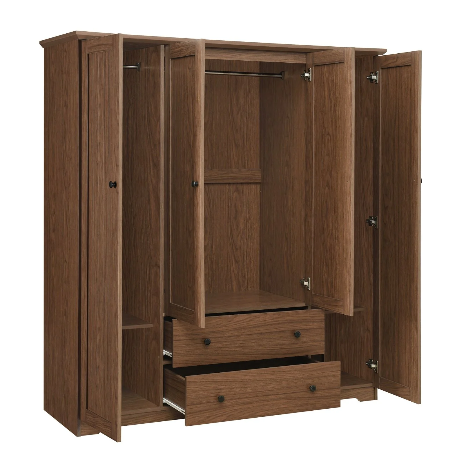 4 Door Wardrobe Armoire With 2 Drawers - Image 17