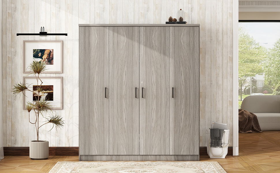 4 Door Wardrobe With 1 Drawer - Image 5