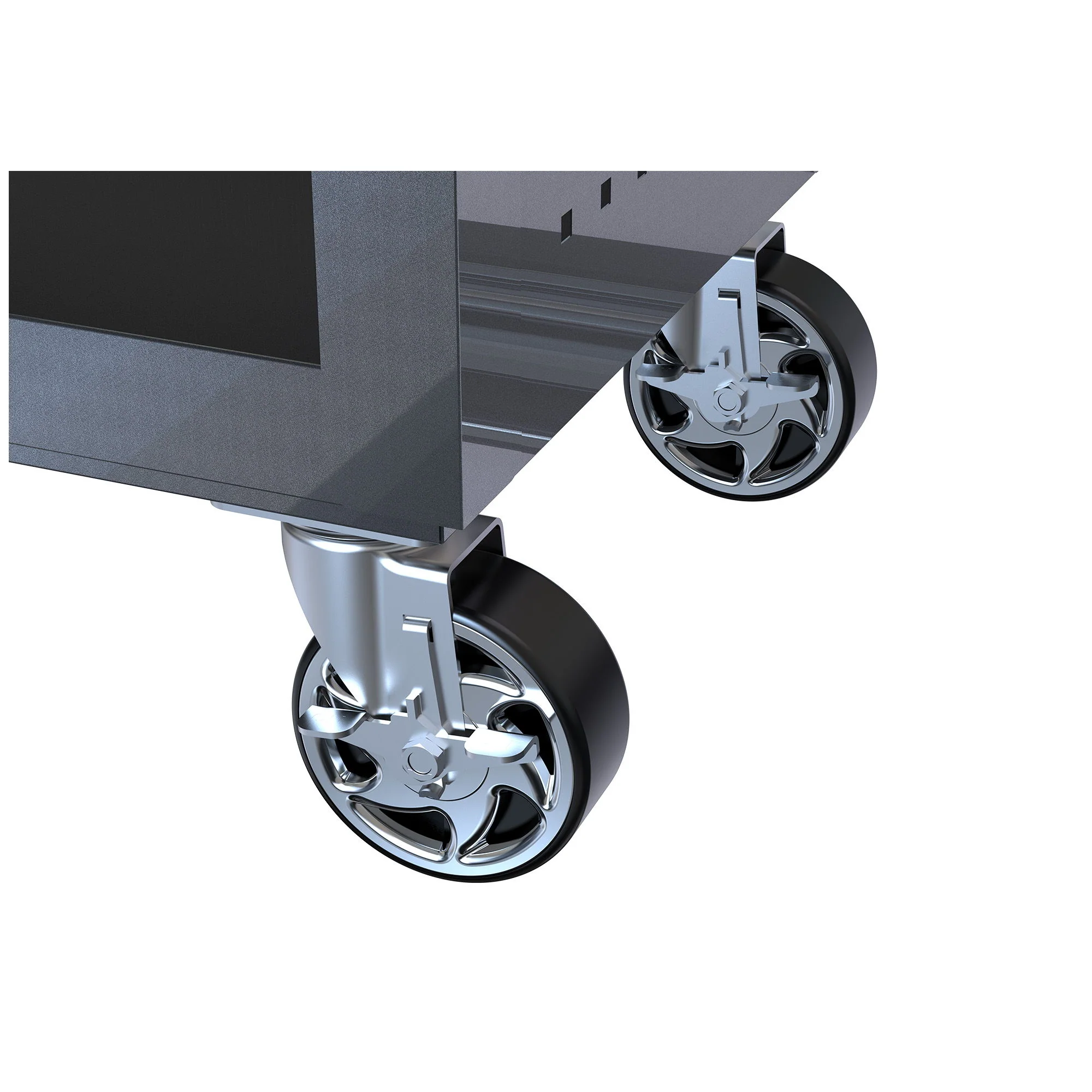 4 Drawers Multifunctional Tool Cart With Wheels And Wooden Top - Image 14