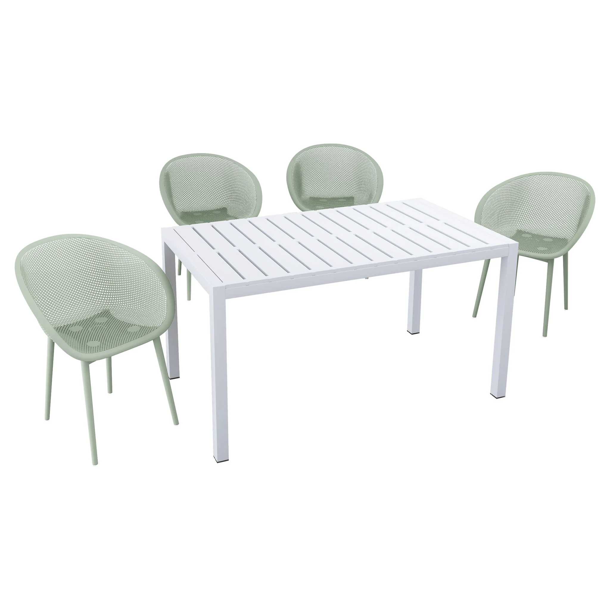 4 Pack Lounge Chair Set With Long Table - Image 8