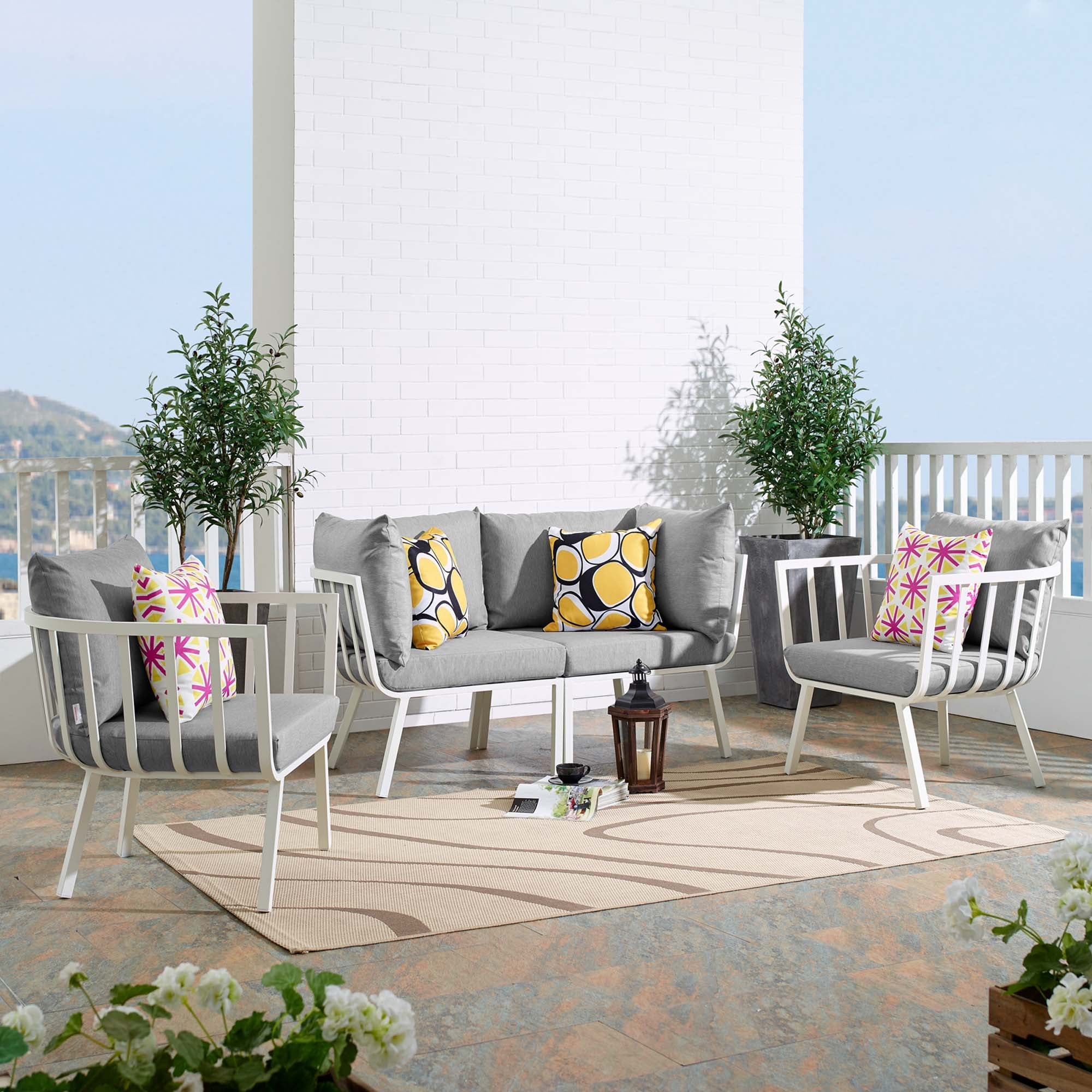 4-Piece Aluminum Outdoor Patio Furniture Set - Modern Weather-Resistant Seating and Dining - Image 26