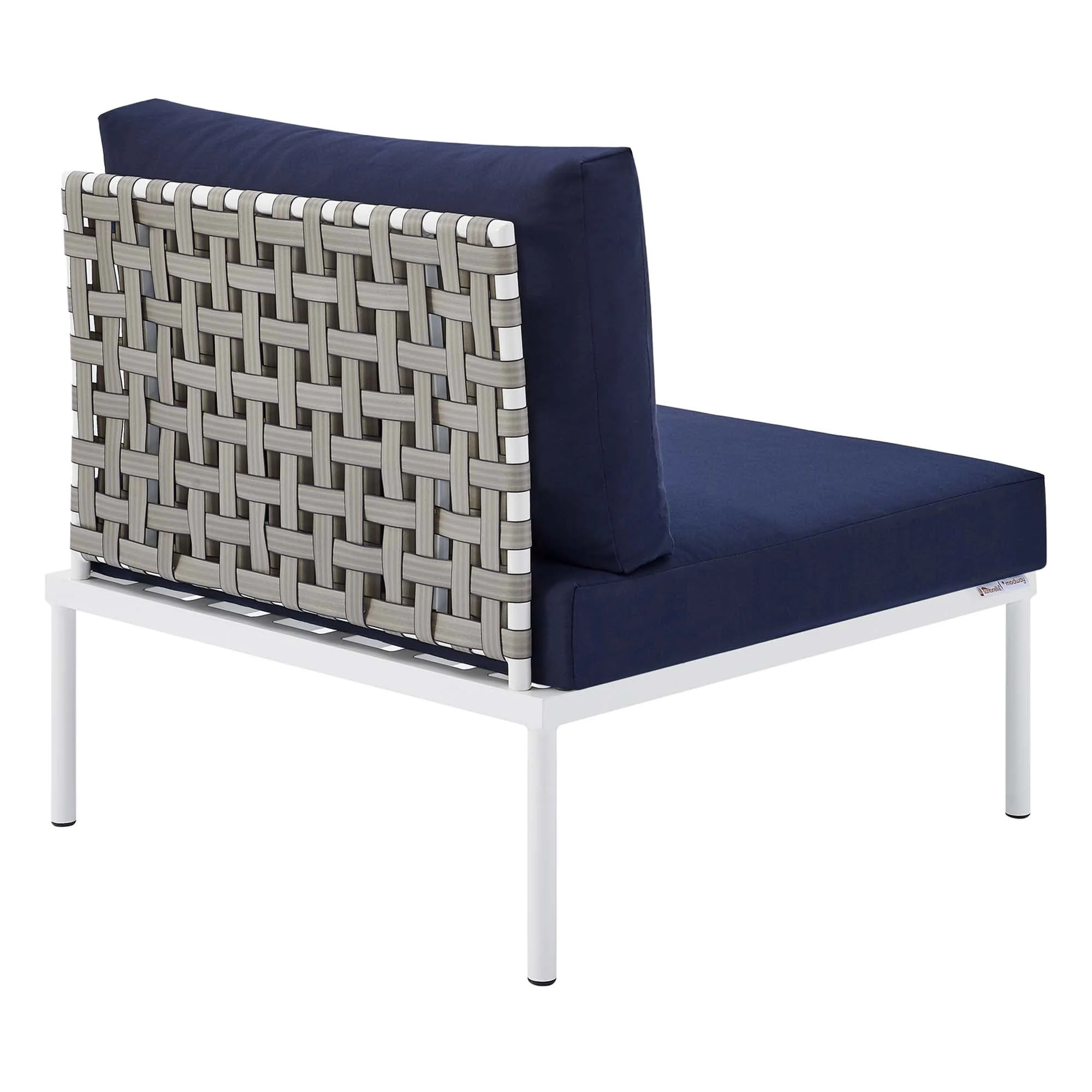 4-Piece Aluminum Outdoor Seating Set with Sunbrella Fabric and Basket Weave Accents - Image 11