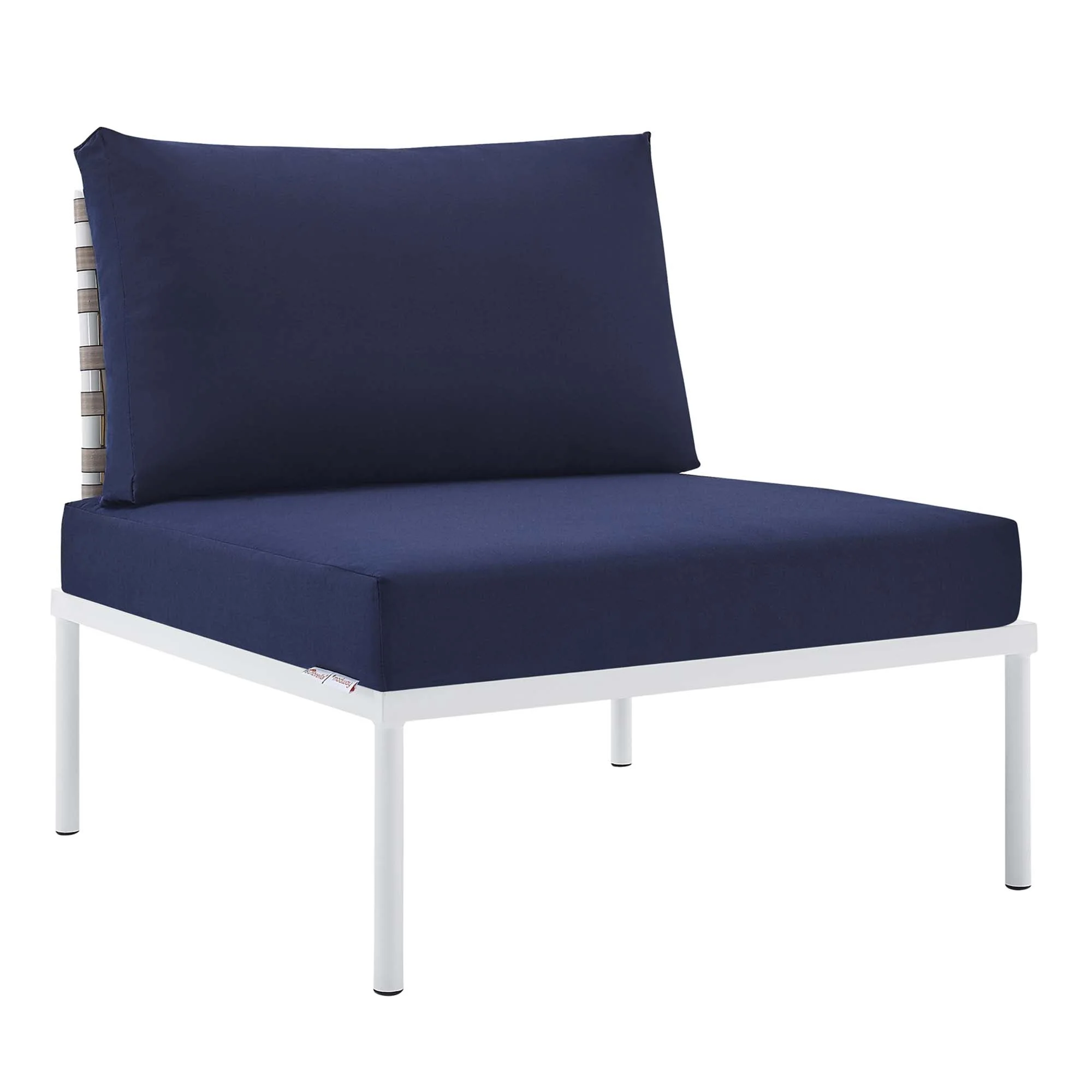4-Piece Aluminum Outdoor Seating Set with Sunbrella Fabric and Basket Weave Accents - Image 5