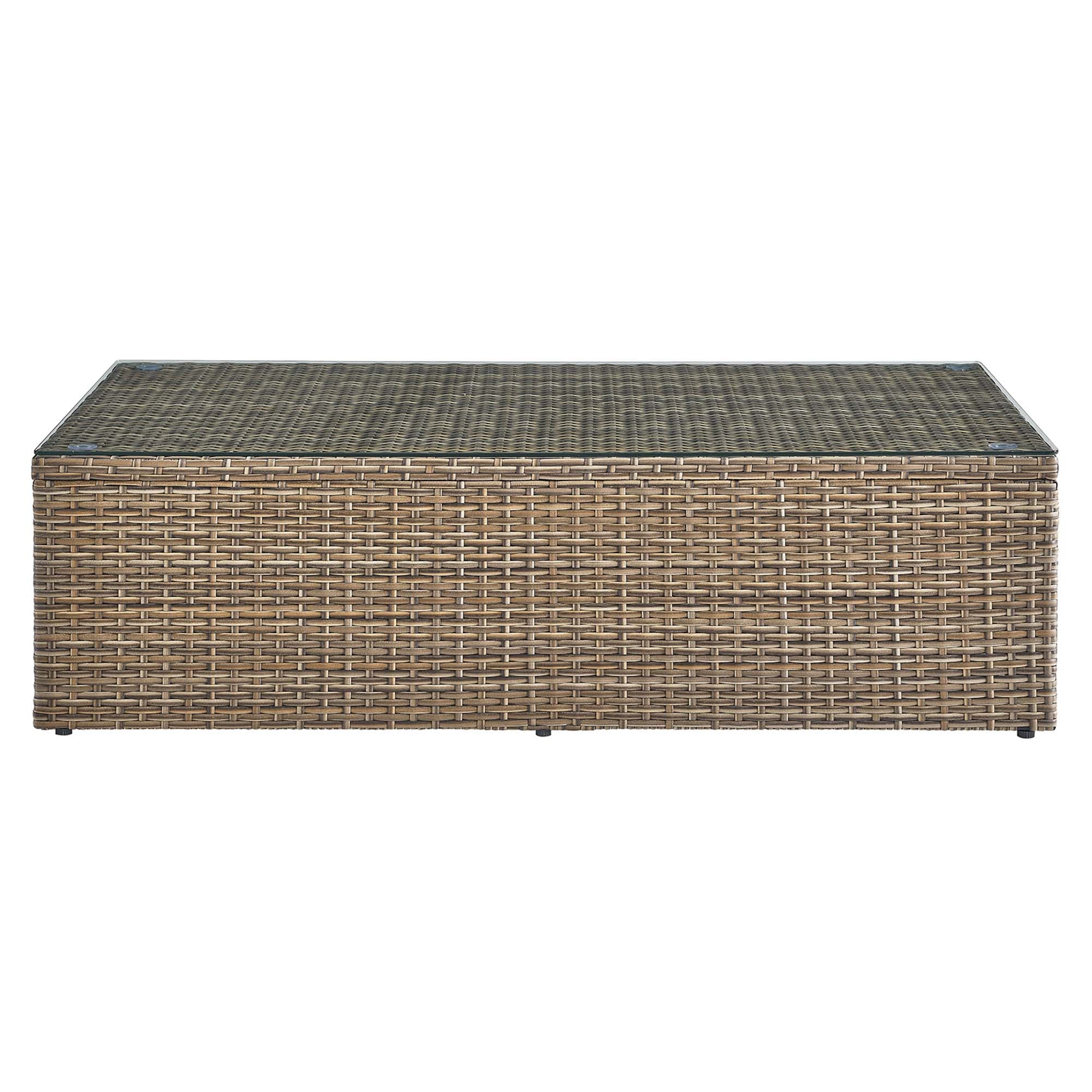 4-Piece Cappuccino White Wicker Rattan Patio Furniture Set - Image 11