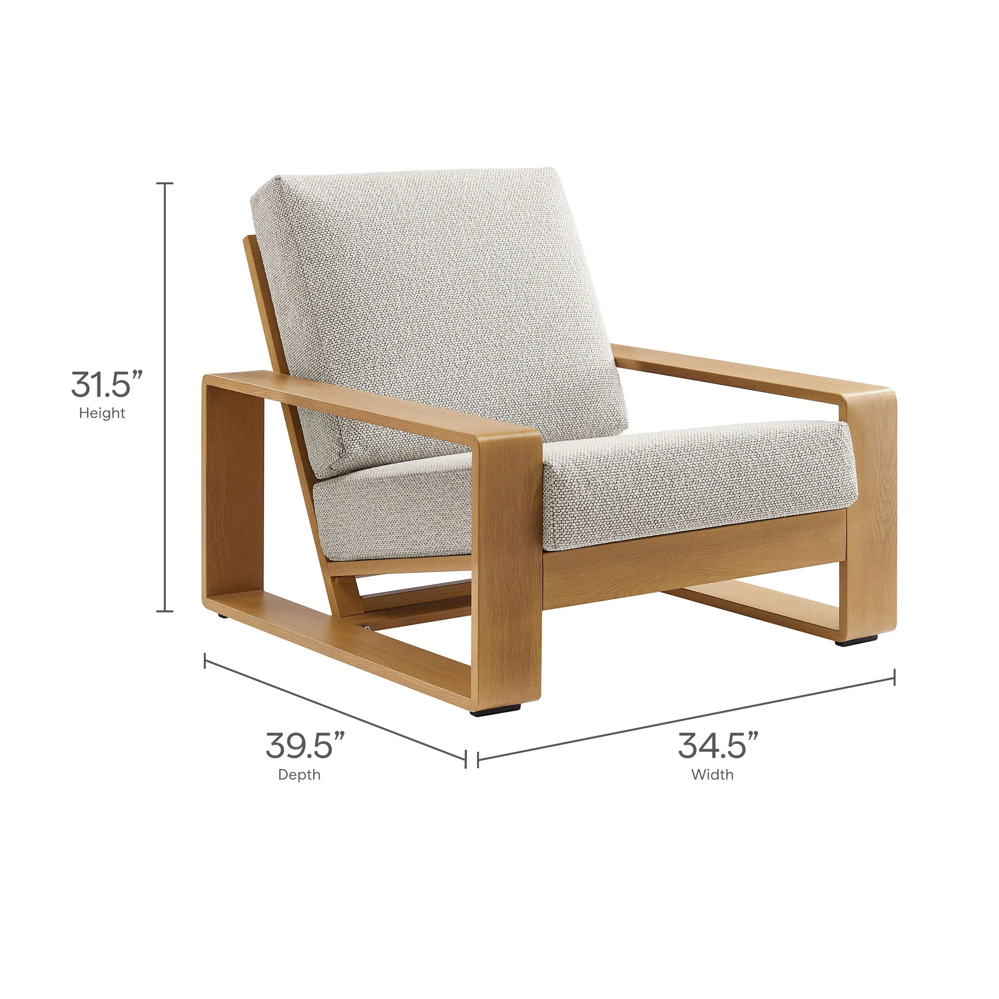 4-Piece Faux Wood Aluminum Patio Set with Comfortable Seating and Durable Construction - Image 14