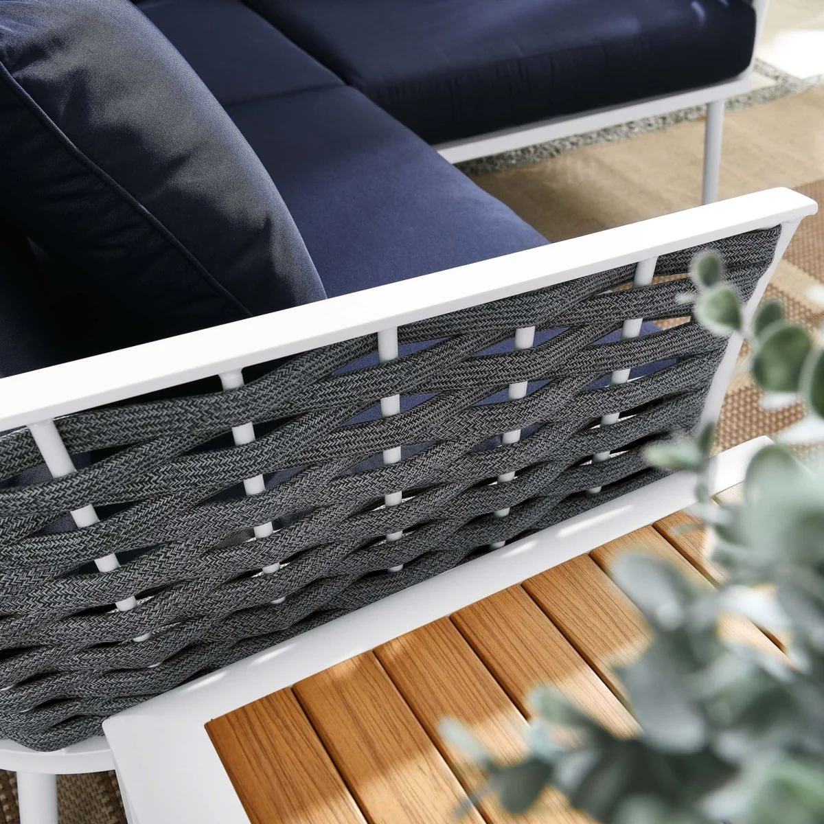 4-Piece Outdoor Aluminum Patio Sectional Sofa Set - Image 20