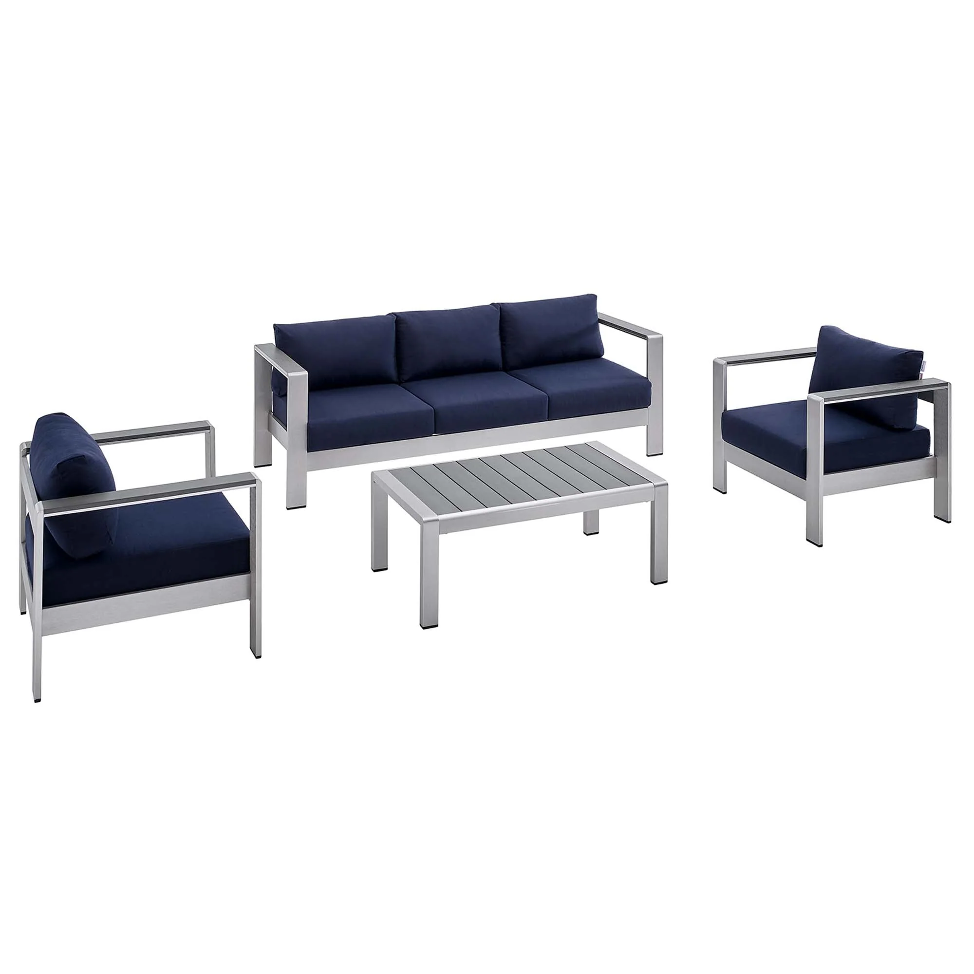 4-Piece Outdoor Patio Aluminum Furniture Set with Sunbrella® Fabric for Outdoor Living
