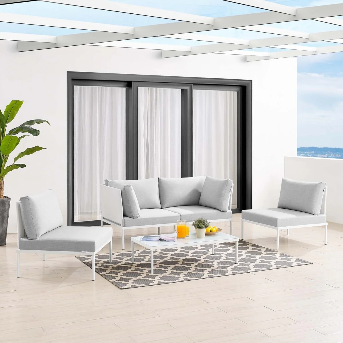 4-Piece Outdoor Patio Aluminum Seating Set - Image 10