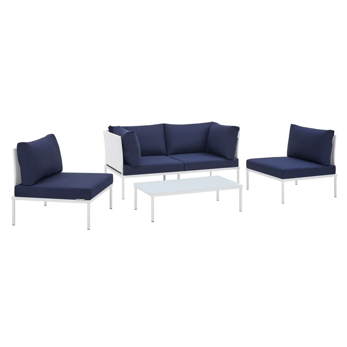 4-Piece Outdoor Patio Aluminum Seating Set - Image 11