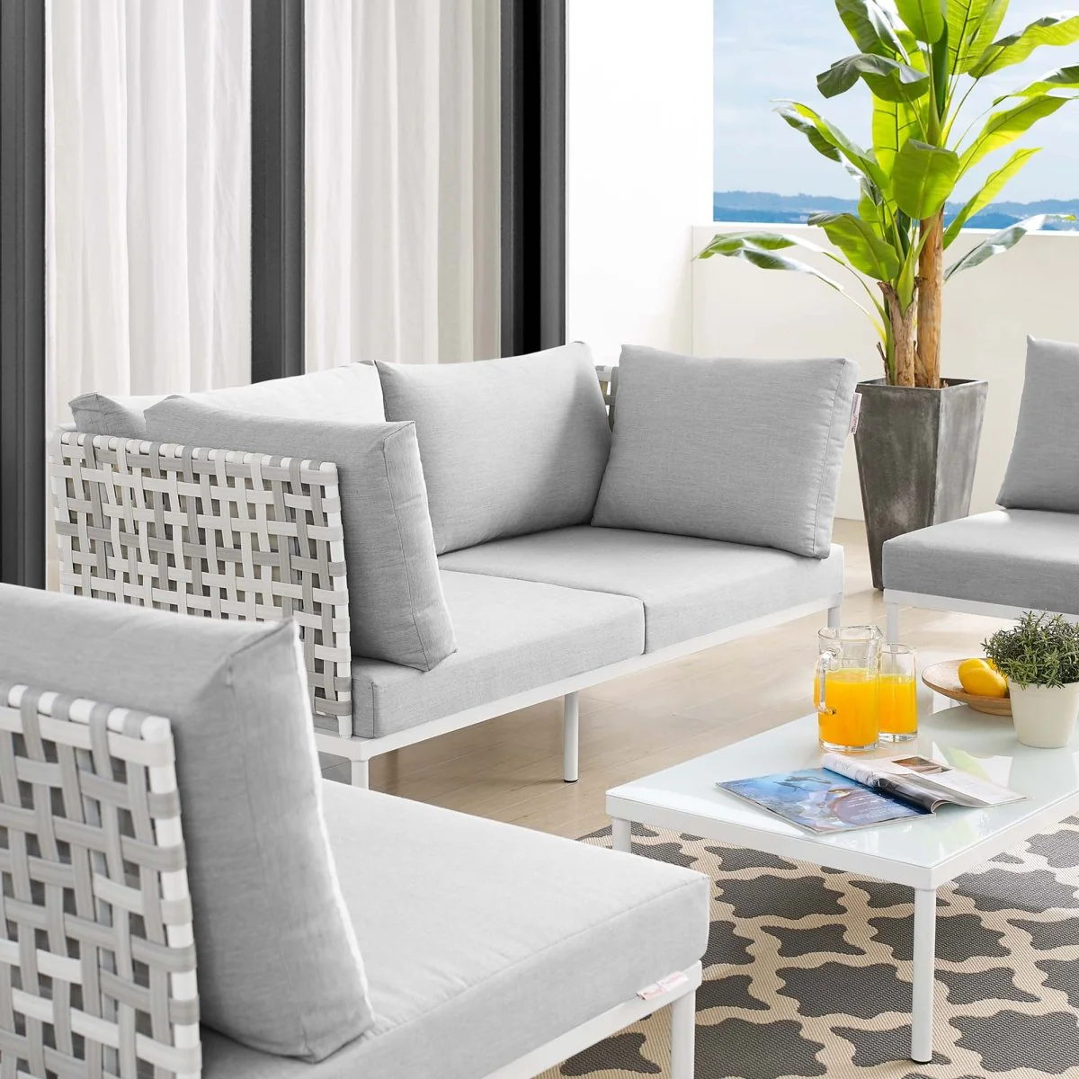 4-Piece Outdoor Patio Aluminum Seating Set - Image 2