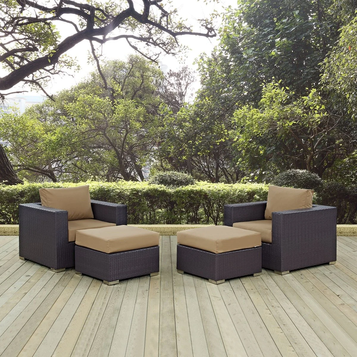 4-Piece Outdoor Patio Rattan Aluminum Sectional Sofa Set - Image 11