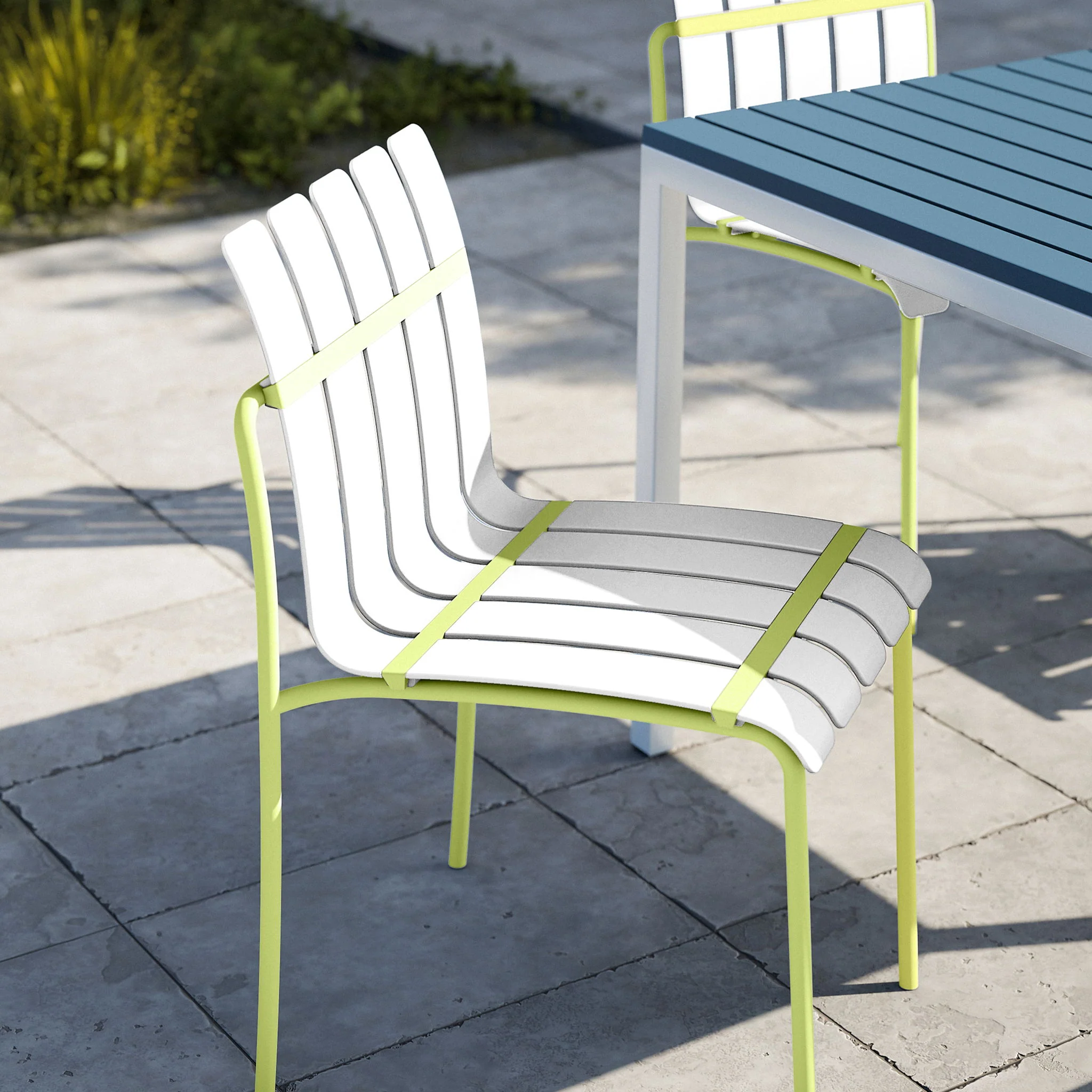 4 Piece Set Of Modern Color Block Designed Single Chairs - Image 2