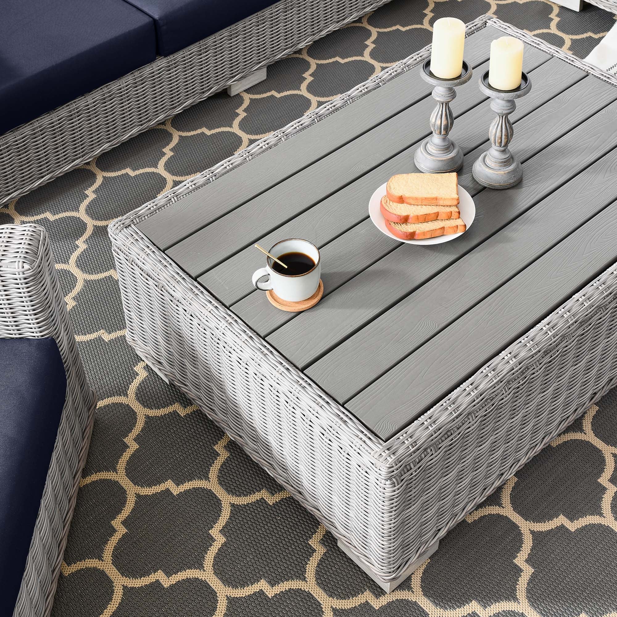 4-Piece Wicker Rattan Outdoor Patio Furniture Set with Cushions for Patio & Garden - Image 21