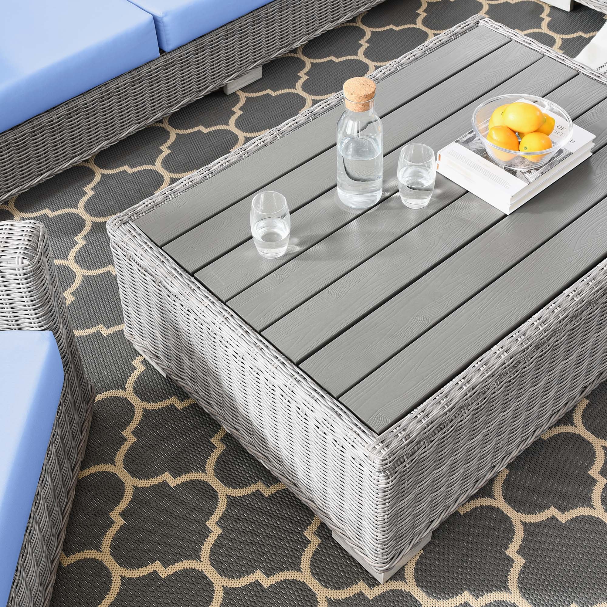 4-Piece Wicker Rattan Outdoor Patio Furniture Set with Cushions for Patio & Garden - Image 34