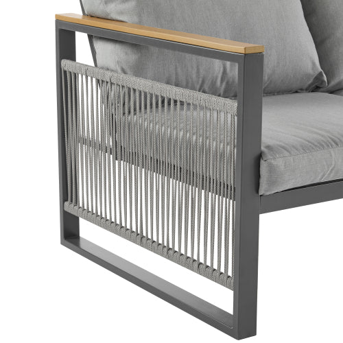 4-Pieces Outdoor Metal Patio Furniture Set - Image 14