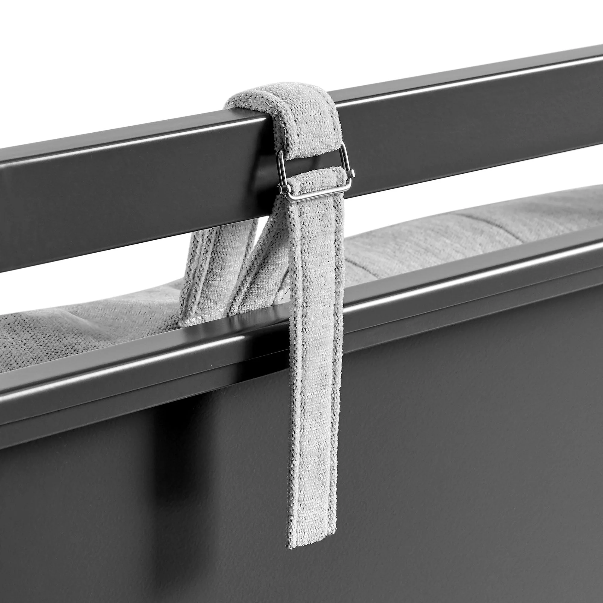 4-Poster Canopy Metal Platform Bed with Adjustable Cushioned Headboard - Image 17
