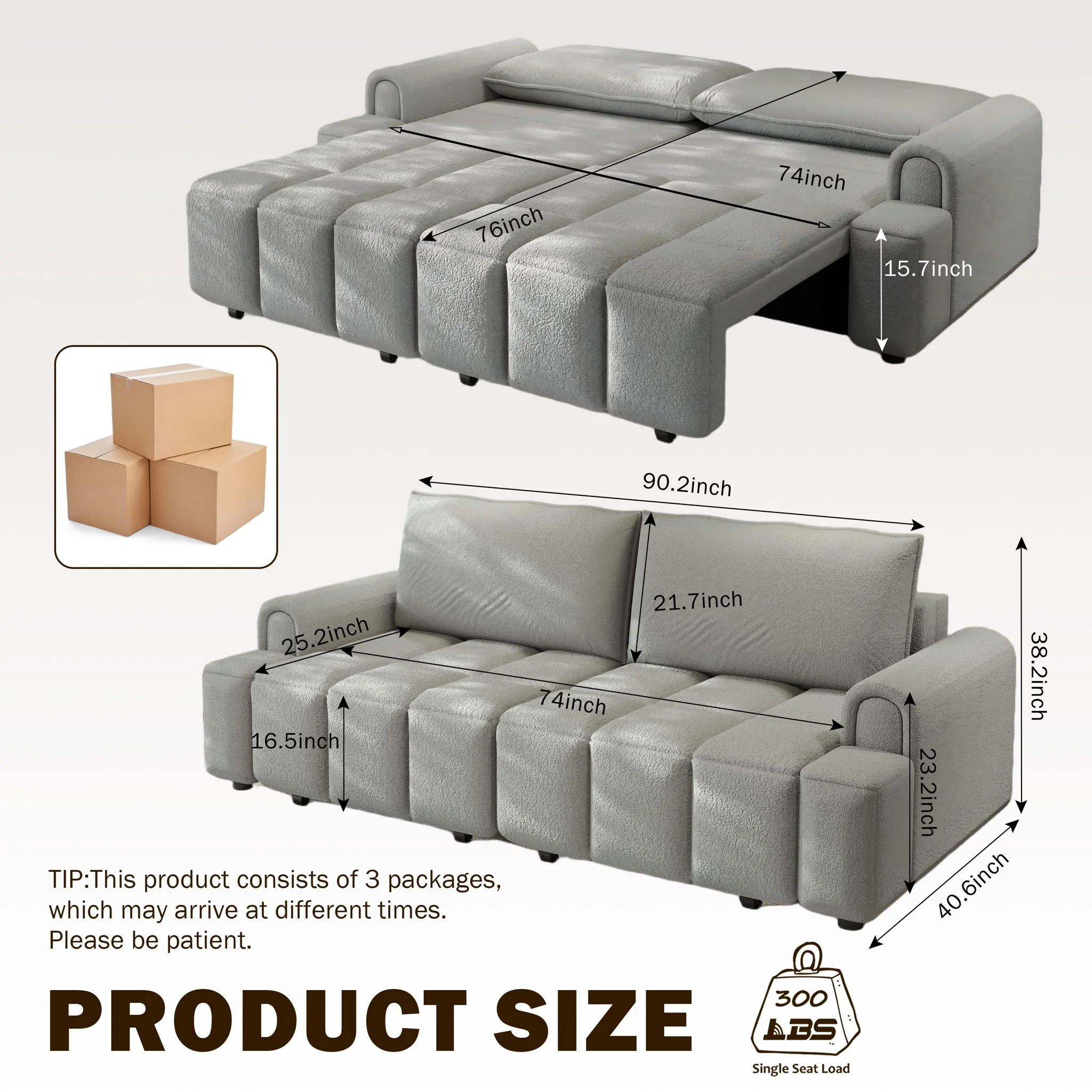 4 Seater Modern Couch With Seats Storage - Image 24