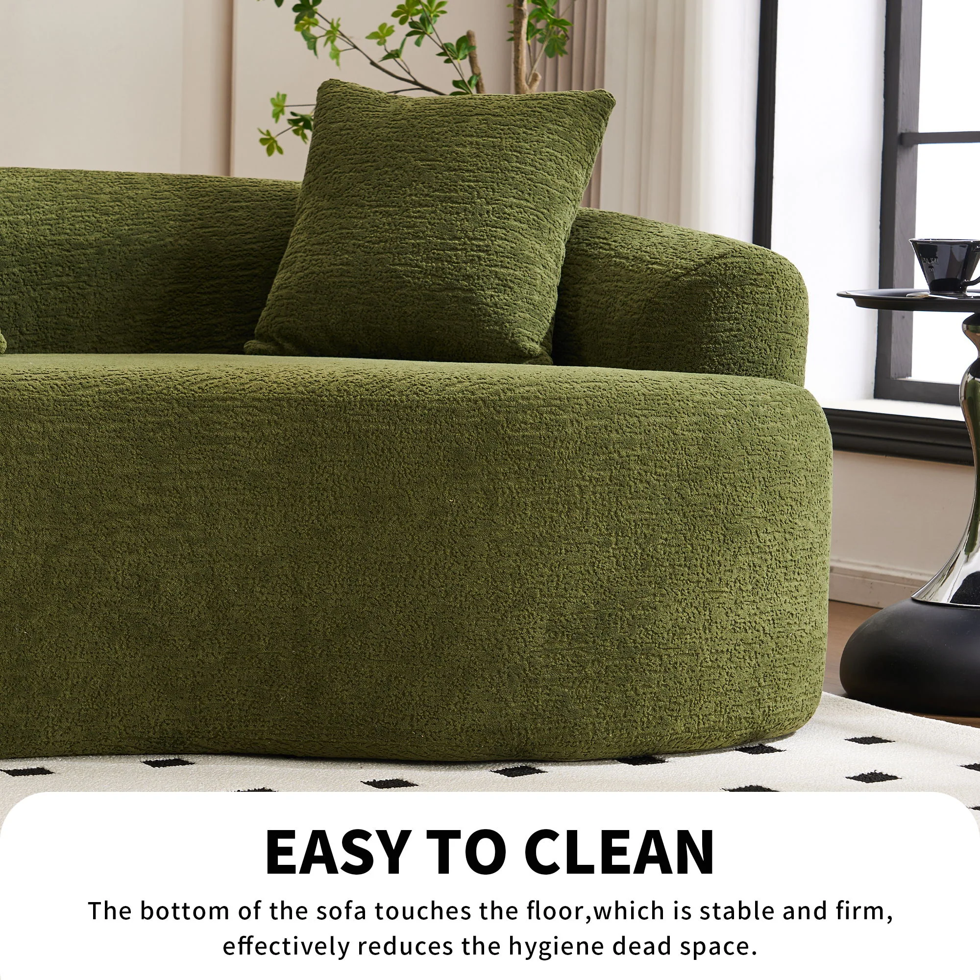 4 Seater Sofa With Fabric, 30D, 60 Hardness Full Sponge, 4 Pillow For Living Room, Home Furniture Sleeper Sectional Sofa For Apartment - Image 42