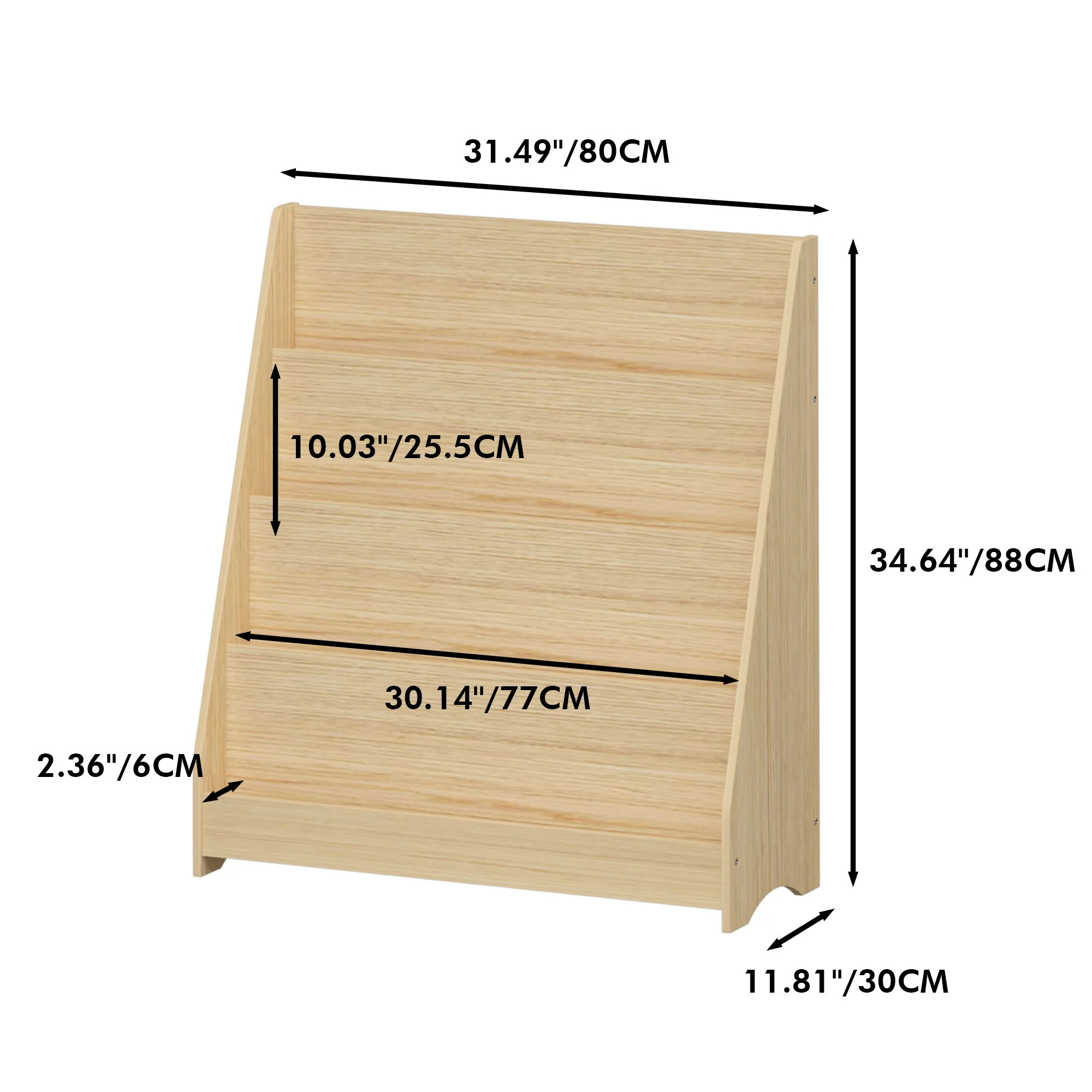4 Tier Bookshelf, Toddler Book Display Shelves - Image 6